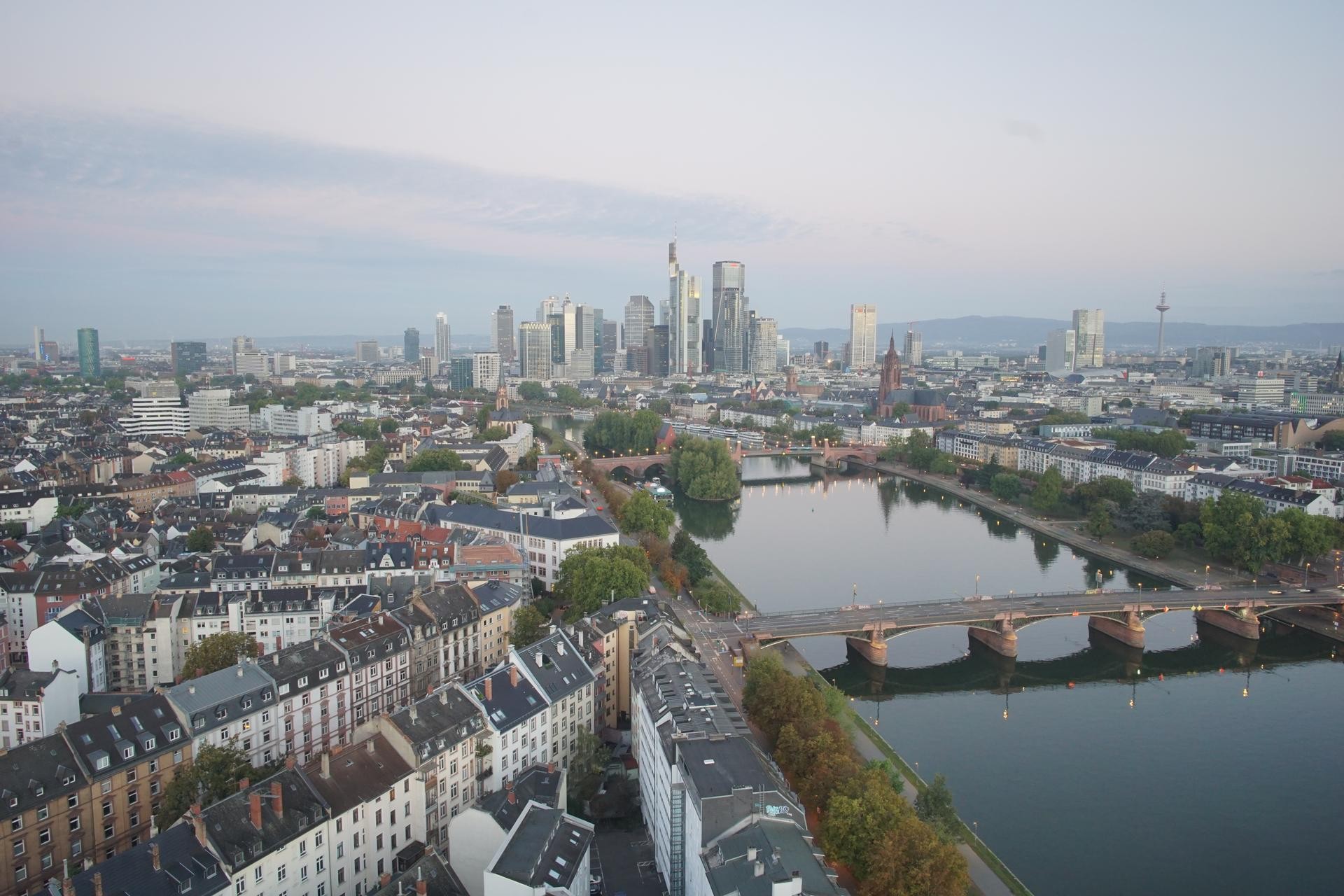 Archiv Foto Webcam Panoramablick auf die Skyline Frankfurt