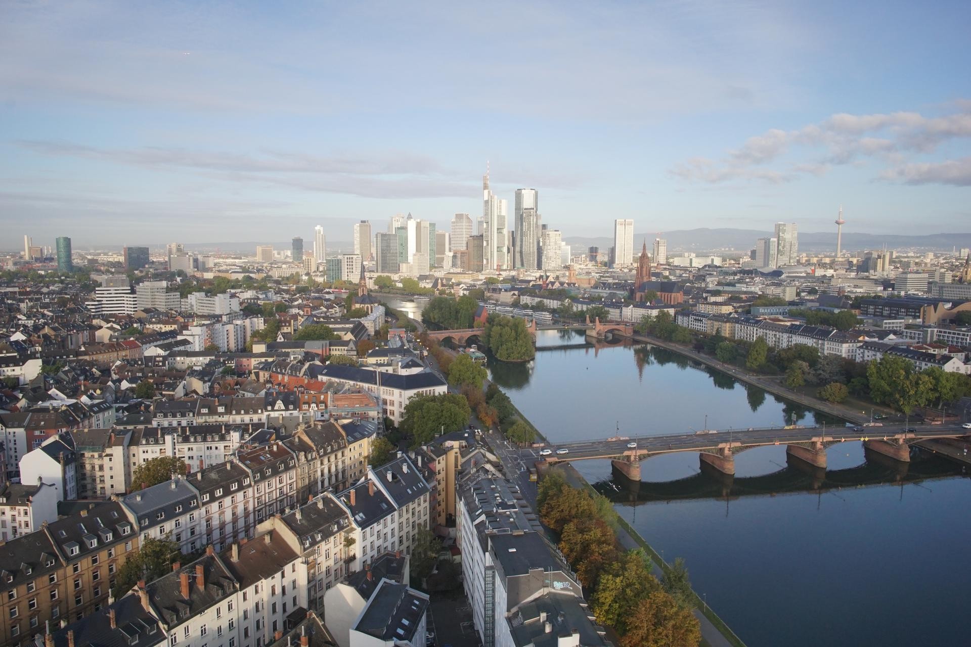 Archiv Foto Webcam Panoramablick auf die Skyline Frankfurt