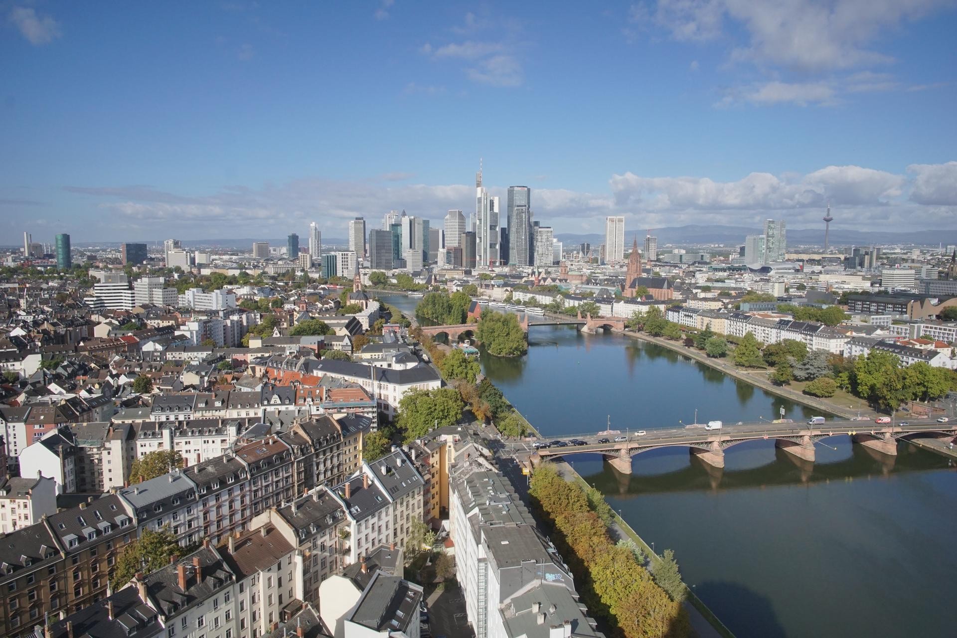 Archiv Foto Webcam Panoramablick auf die Skyline Frankfurt