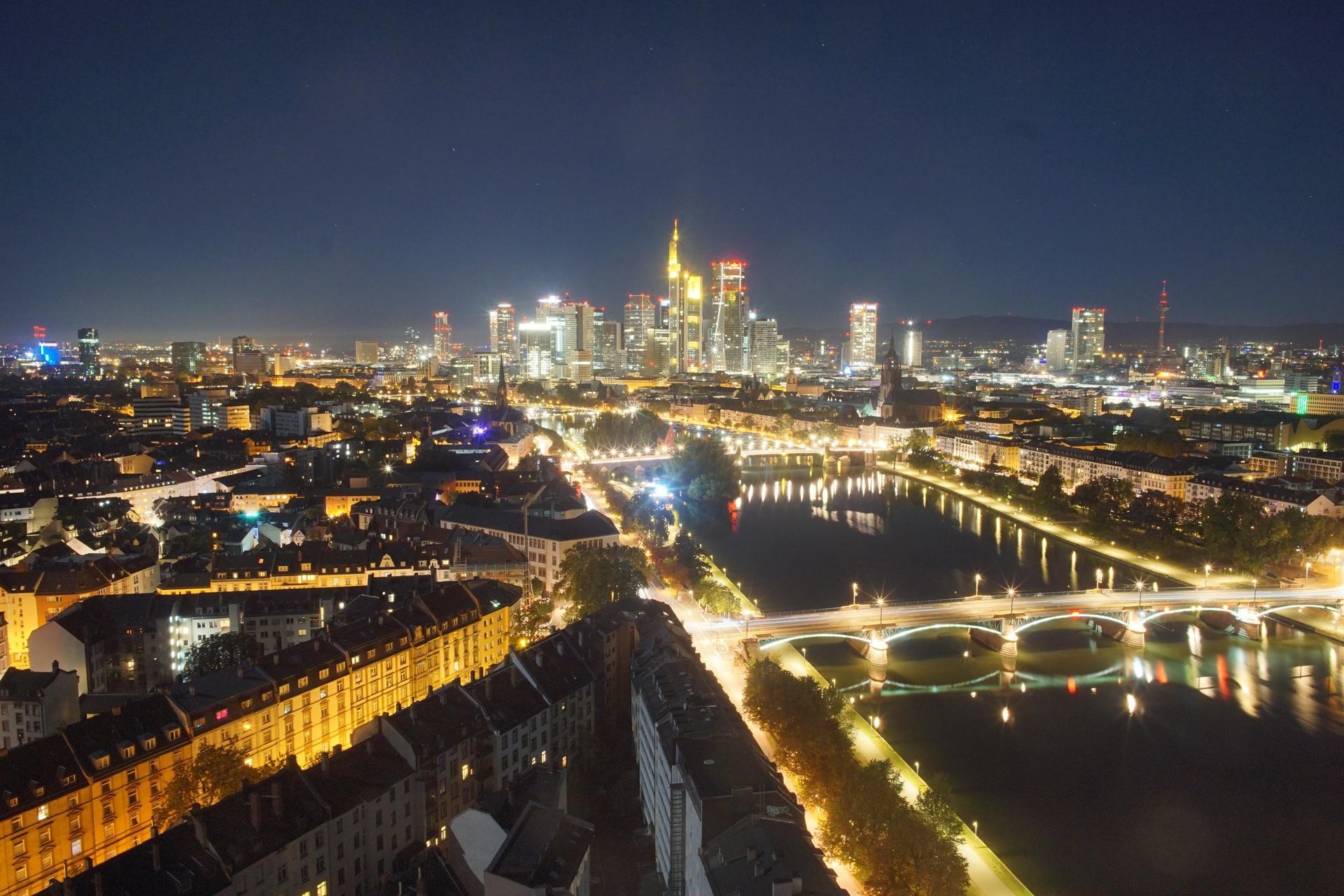 Archiv Foto Webcam Panoramablick auf die Skyline Frankfurt