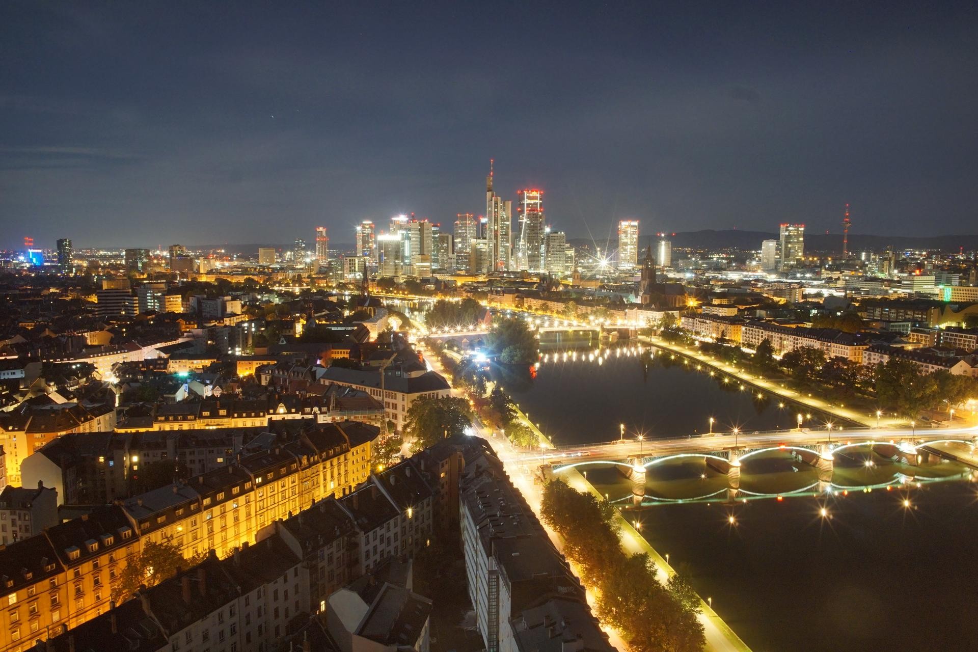 Archiv Foto Webcam Panoramablick auf die Skyline Frankfurt