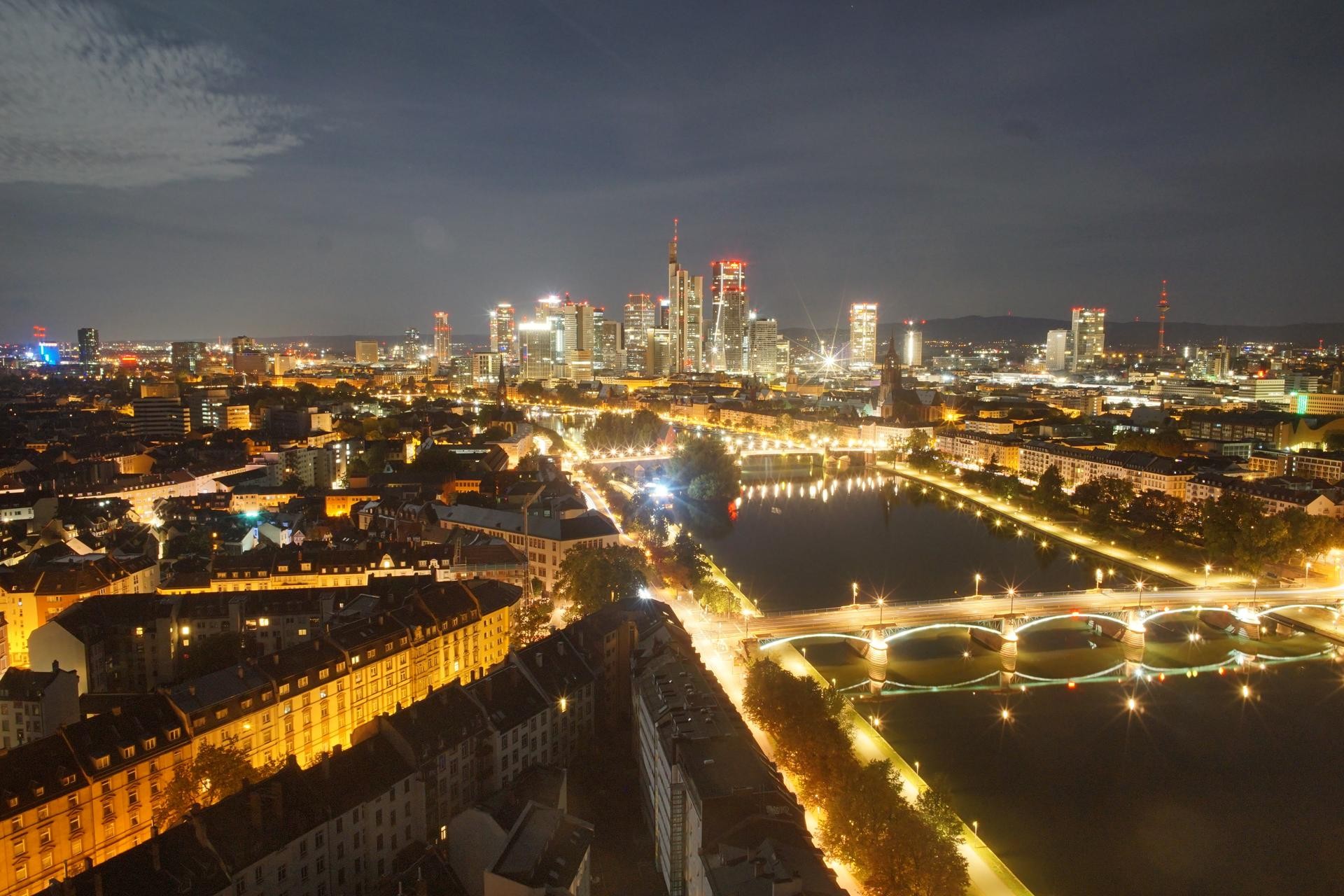 Archiv Foto Webcam Panoramablick auf die Skyline Frankfurt