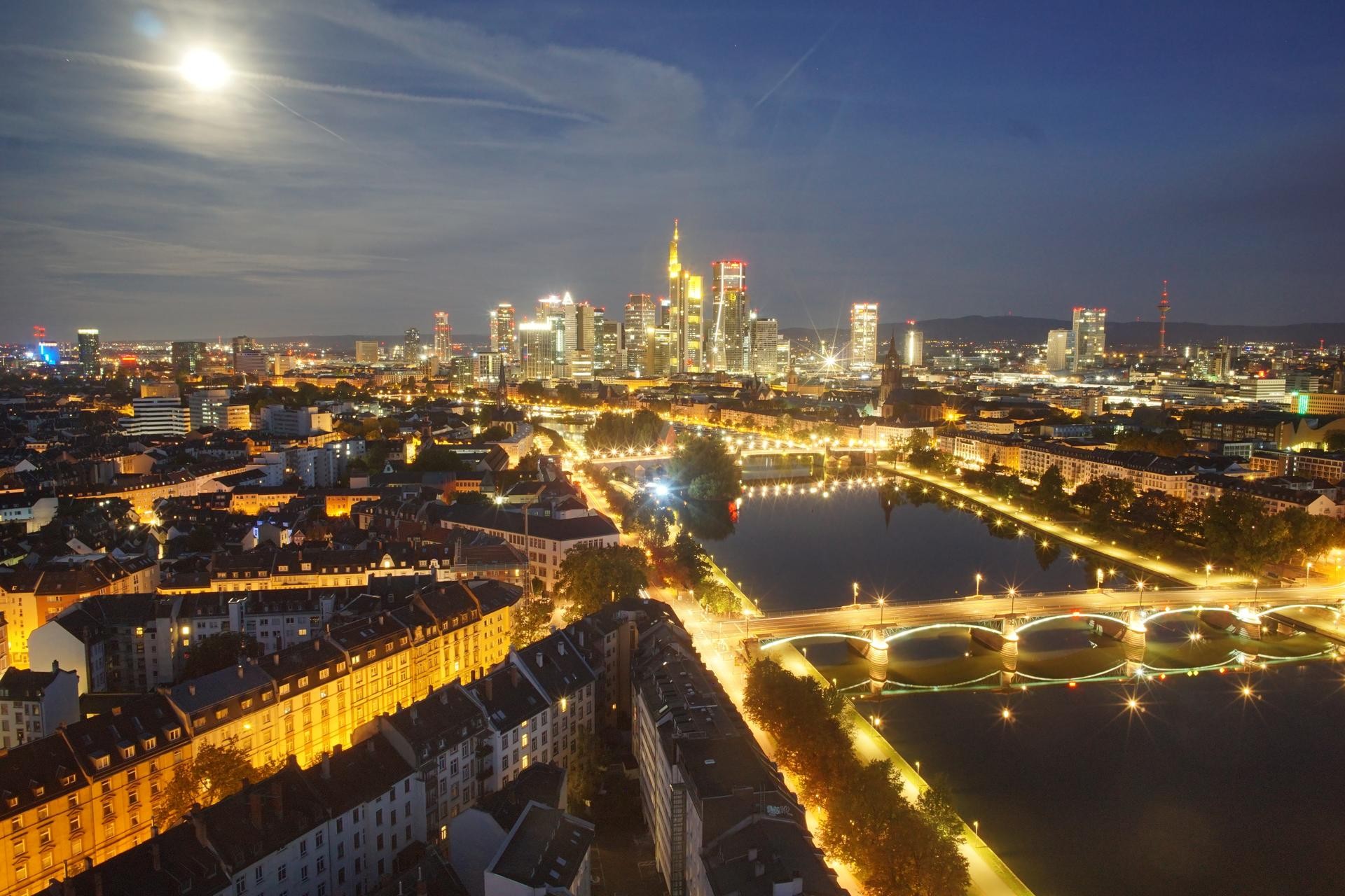 Archiv Foto Webcam Panoramablick auf die Skyline Frankfurt