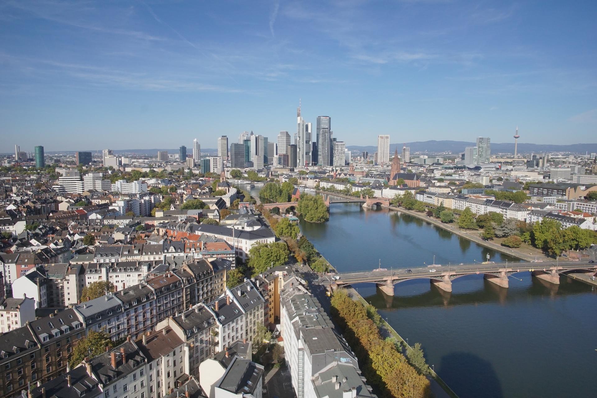 Archiv Foto Webcam Panoramablick auf die Skyline Frankfurt