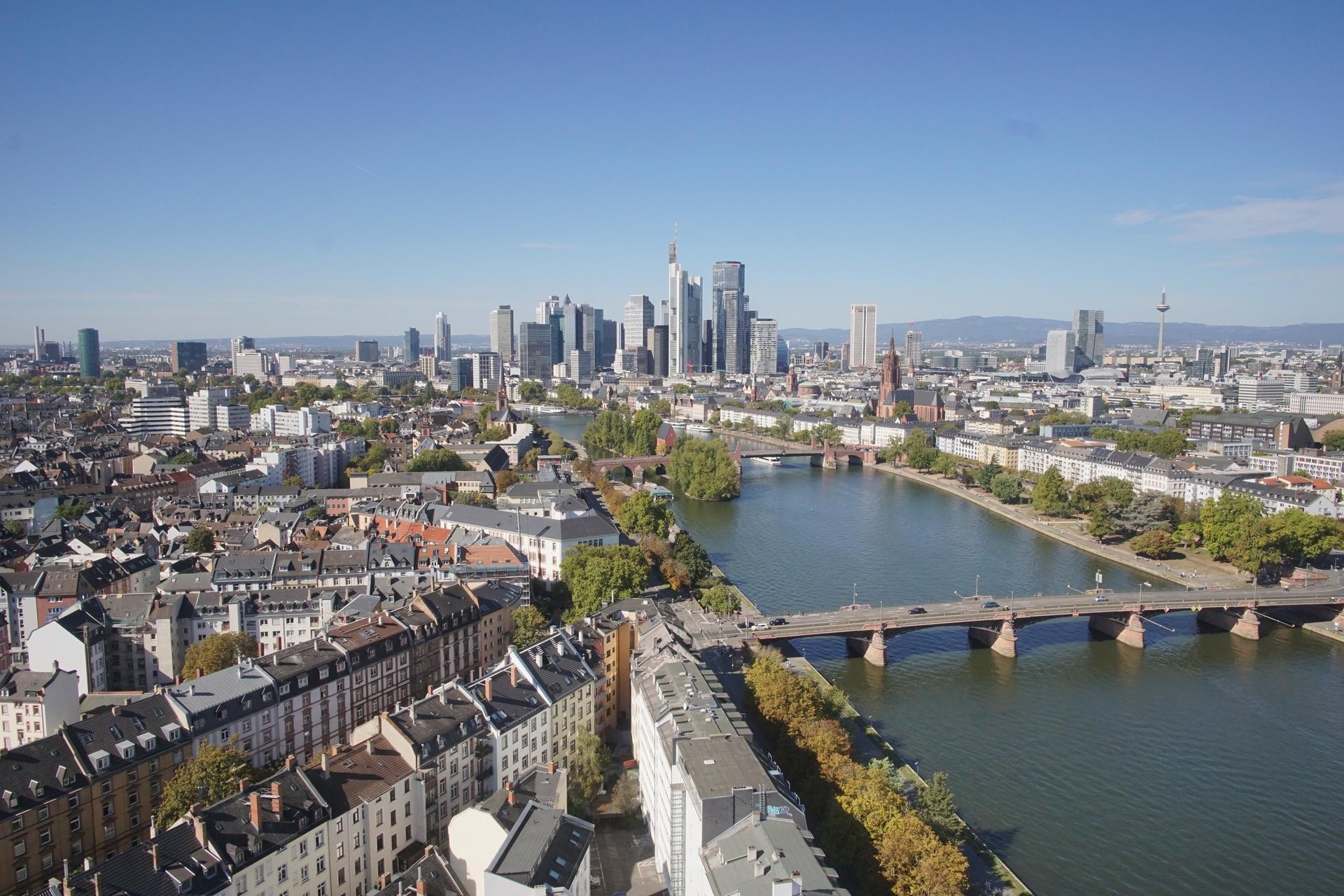 Archiv Foto Webcam Panoramablick auf die Skyline Frankfurt