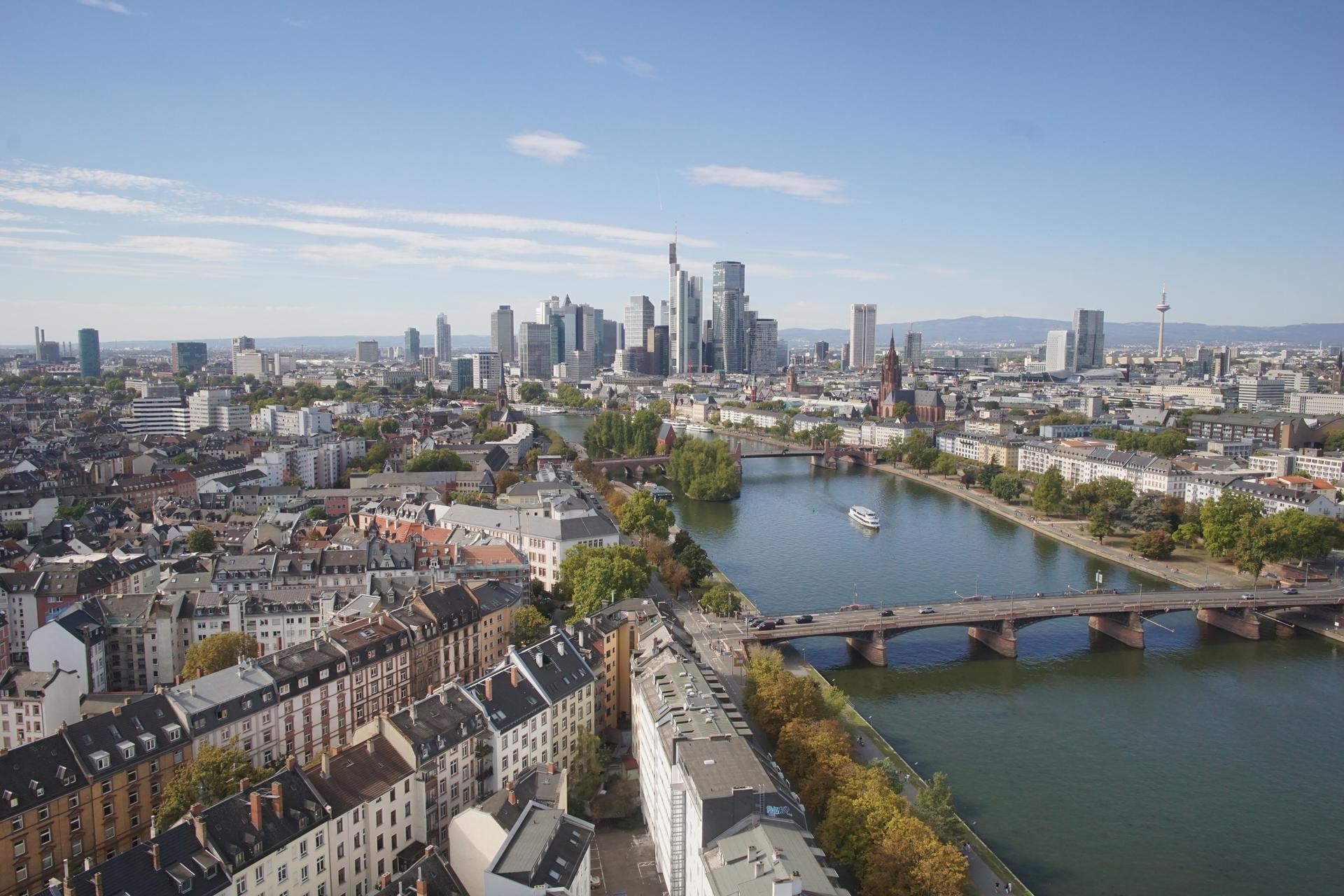 Archiv Foto Webcam Panoramablick auf die Skyline Frankfurt