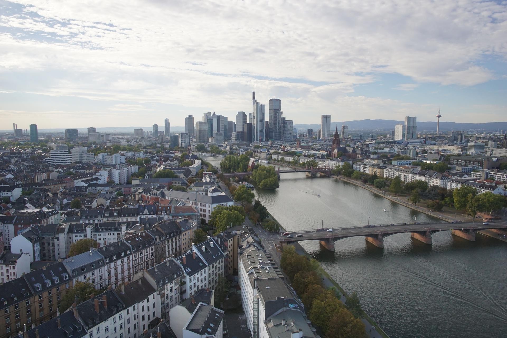 Archiv Foto Webcam Panoramablick auf die Skyline Frankfurt