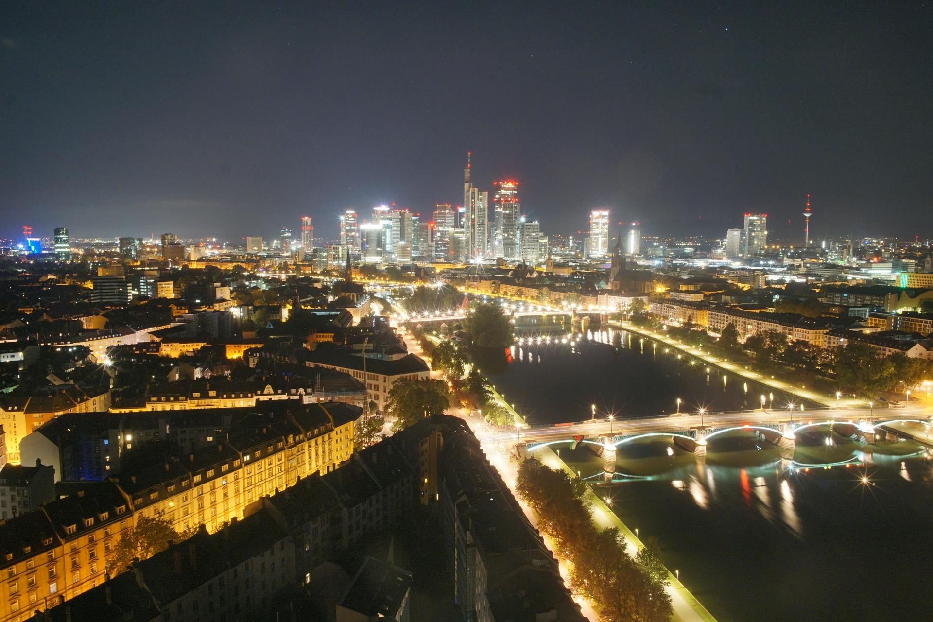 Archiv Foto Webcam Panoramablick auf die Skyline Frankfurt