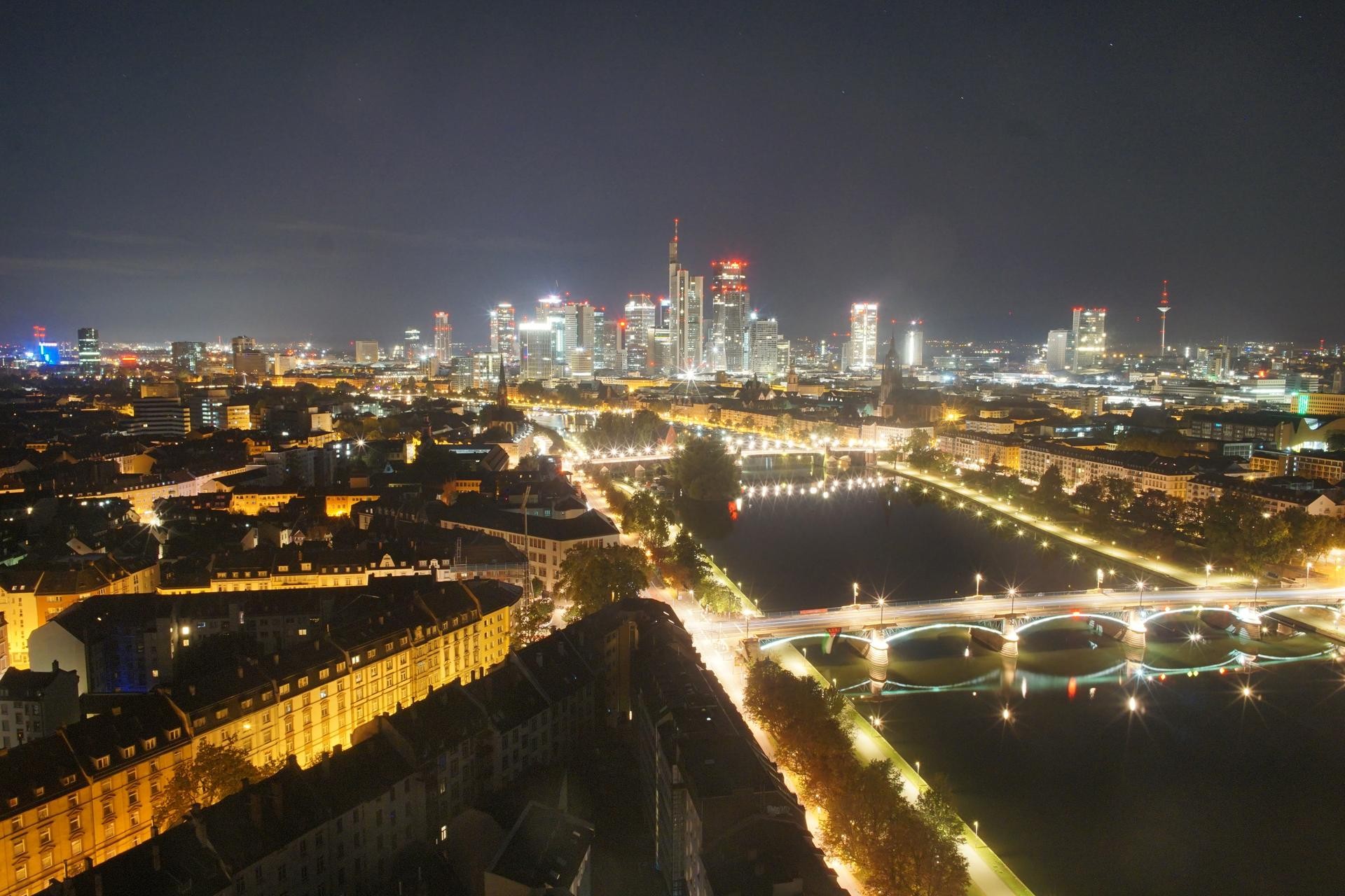 Archiv Foto Webcam Panoramablick auf die Skyline Frankfurt