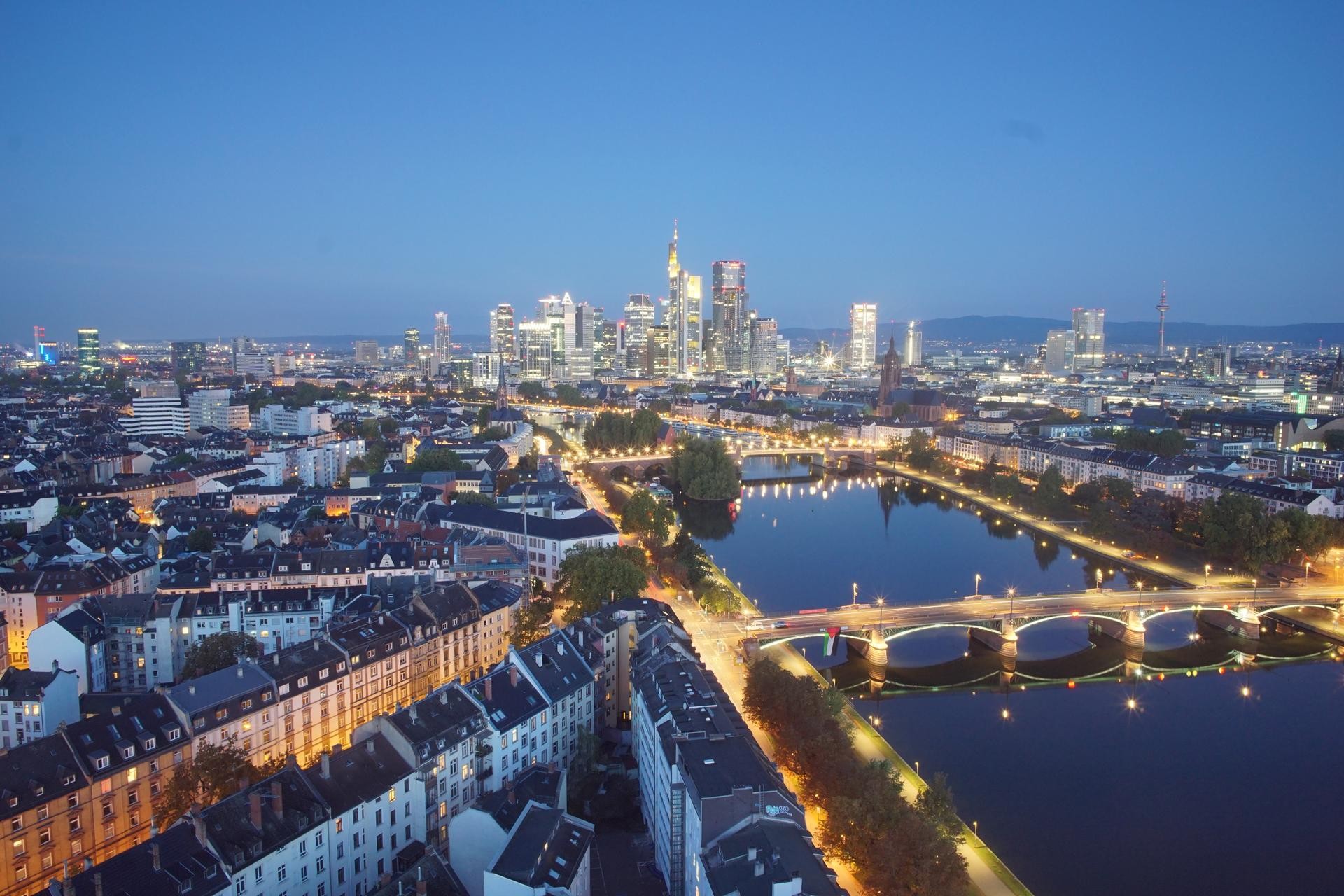 Archiv Foto Webcam Panoramablick auf die Skyline Frankfurt