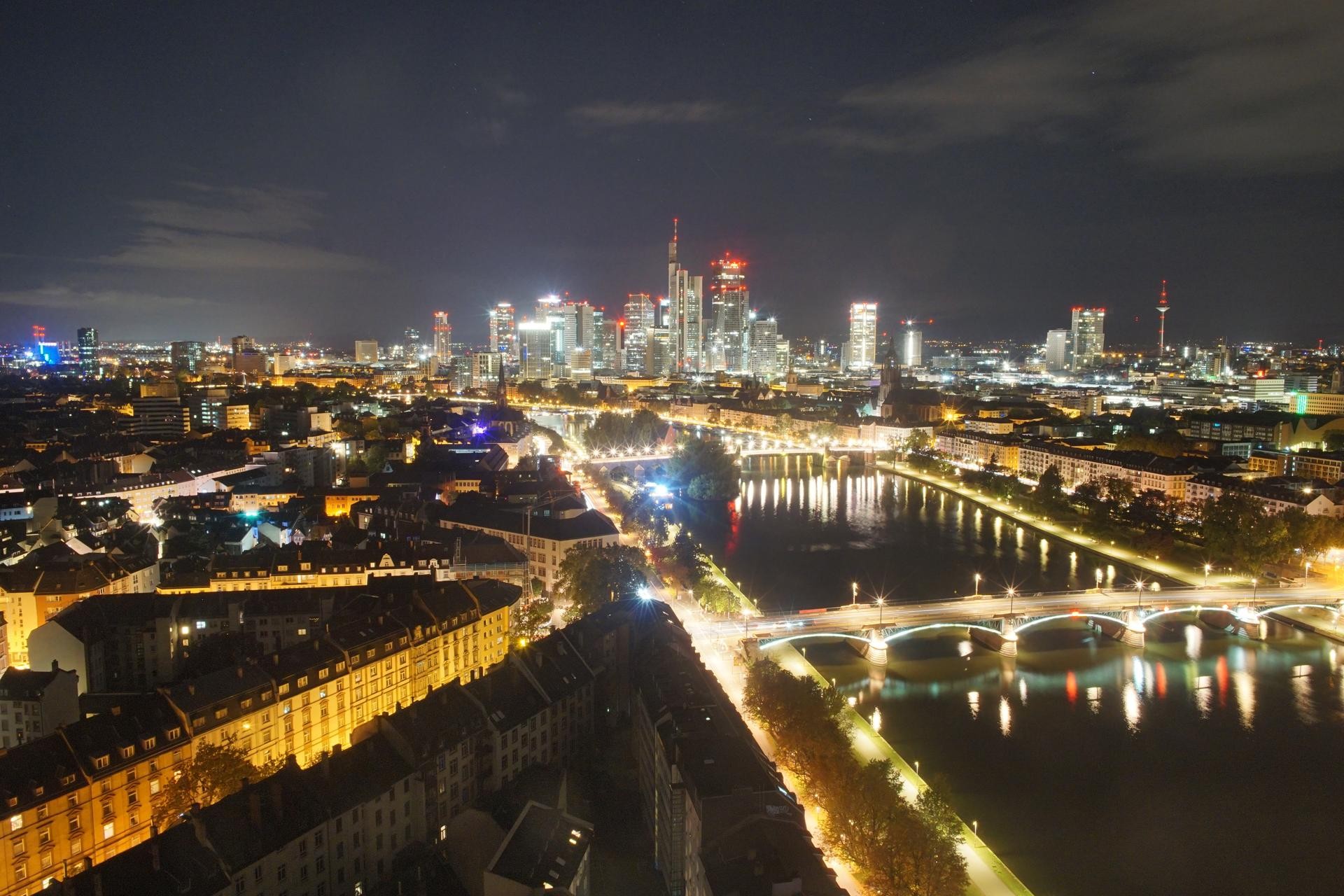 Archiv Foto Webcam Panoramablick auf die Skyline Frankfurt