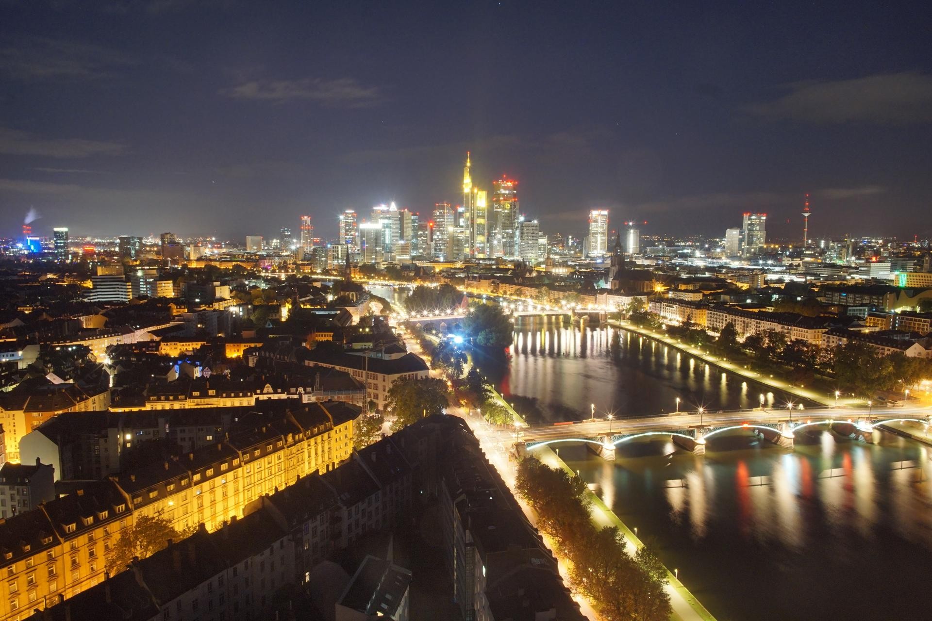 Archiv Foto Webcam Panoramablick auf die Skyline Frankfurt