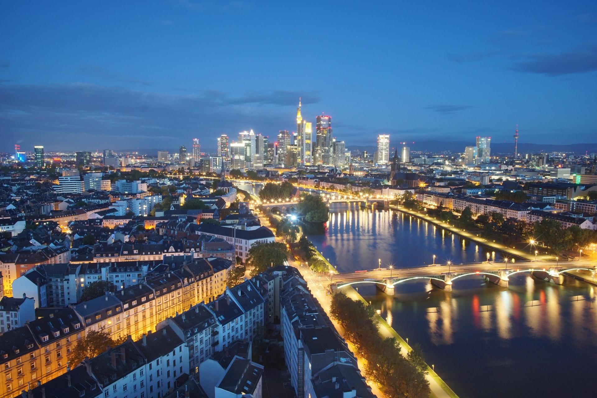 Archiv Foto Webcam Panoramablick auf die Skyline Frankfurt