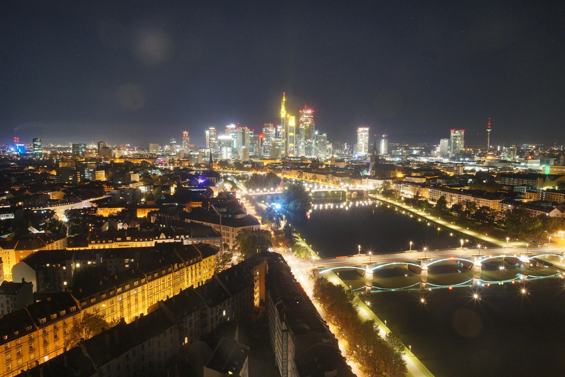 Archiv Foto Webcam Panoramablick auf die Skyline Frankfurt
