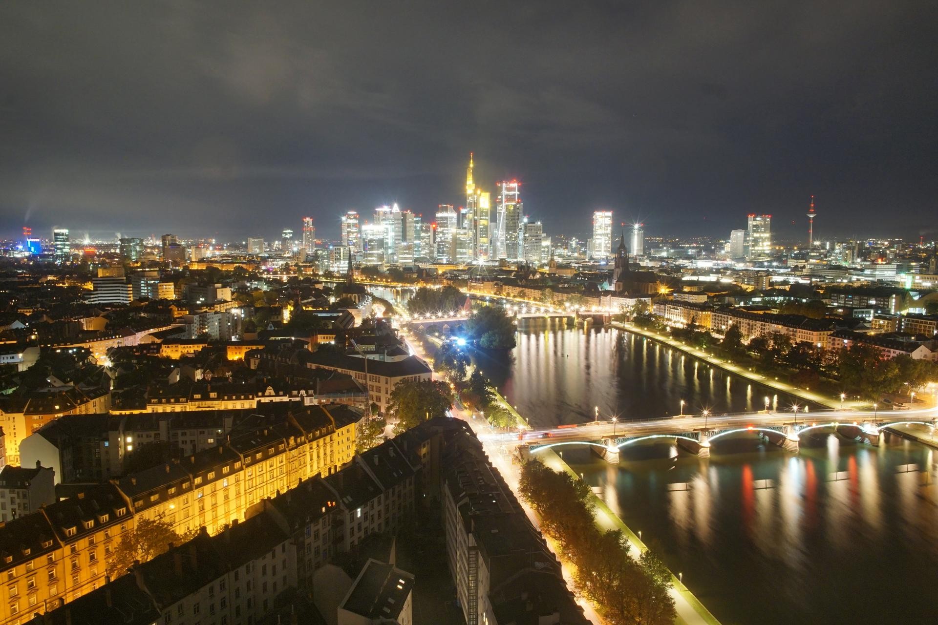 Archiv Foto Webcam Panoramablick auf die Skyline Frankfurt
