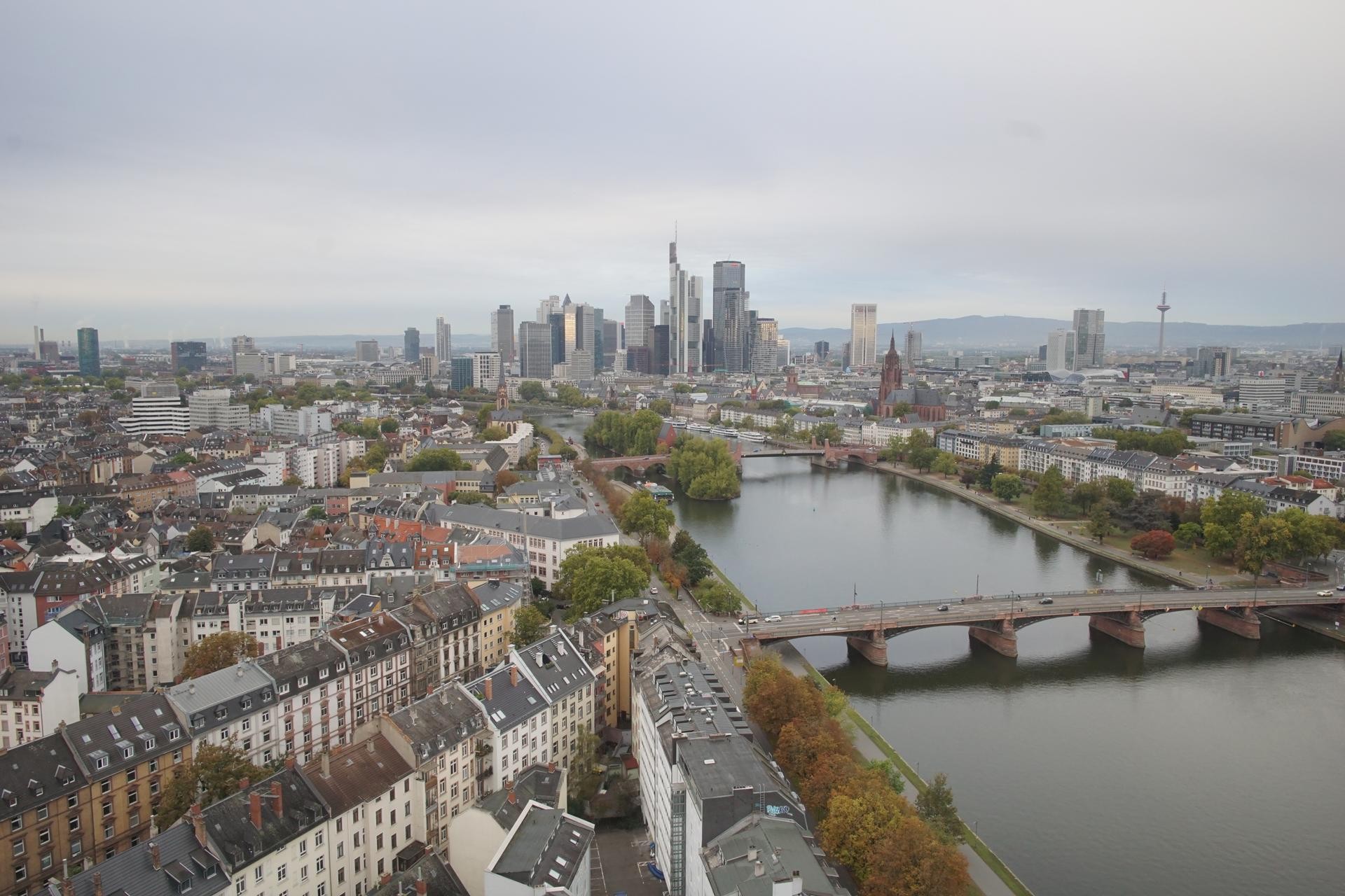 Archiv Foto Webcam Panoramablick auf die Skyline Frankfurt