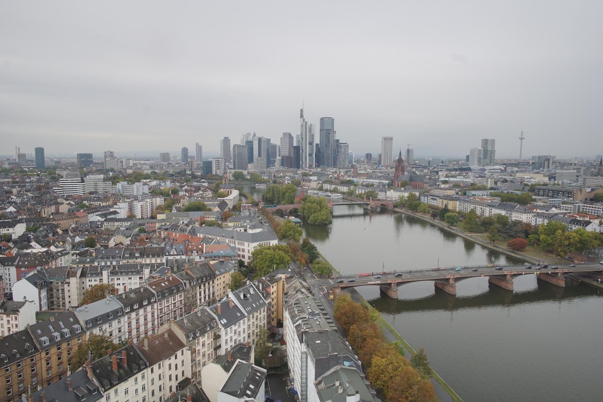 Archiv Foto Webcam Panoramablick auf die Skyline Frankfurt