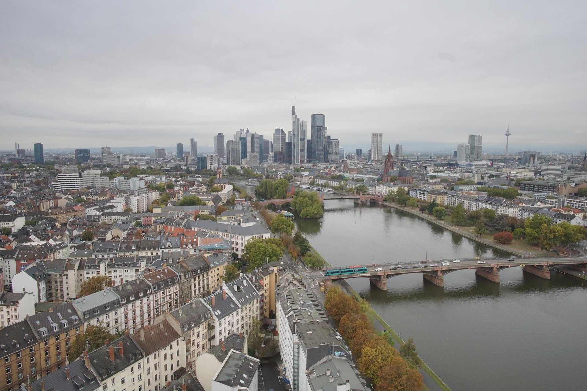 Archiv Foto Webcam Panoramablick auf die Skyline Frankfurt