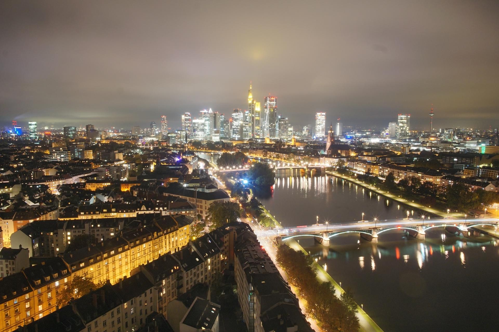 Archiv Foto Webcam Panoramablick auf die Skyline Frankfurt