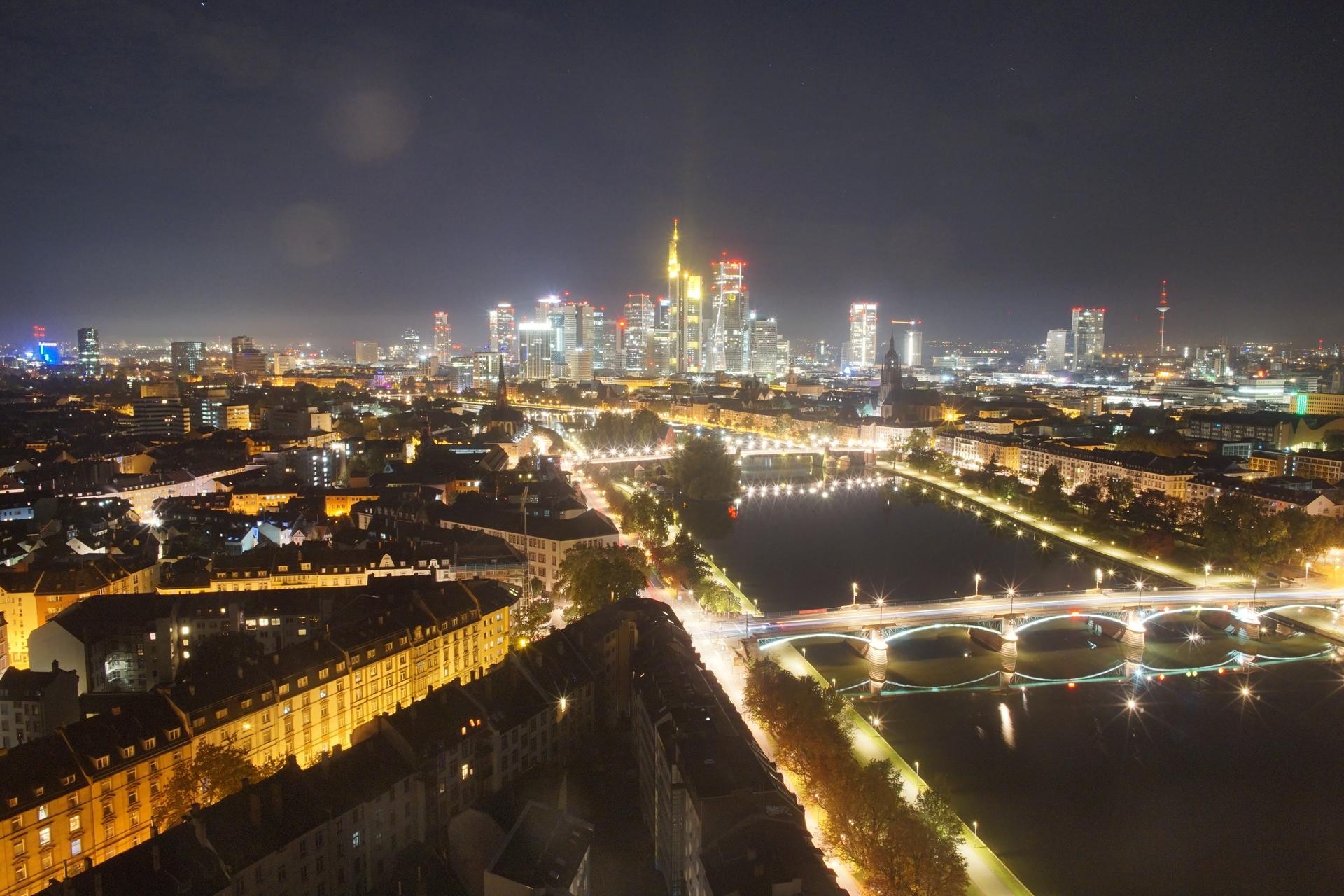 Archiv Foto Webcam Panoramablick auf die Skyline Frankfurt