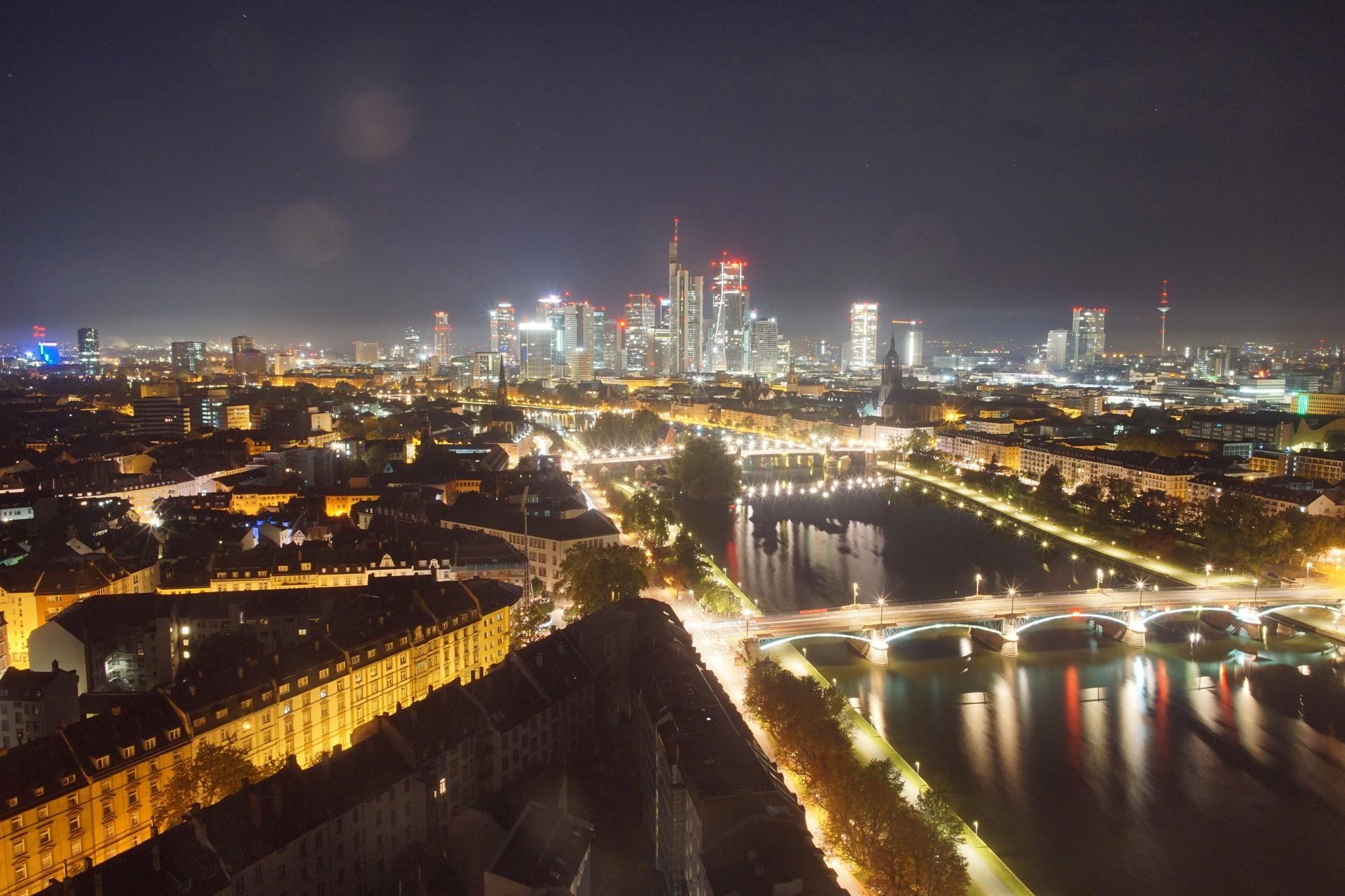 Archiv Foto Webcam Panoramablick auf die Skyline Frankfurt
