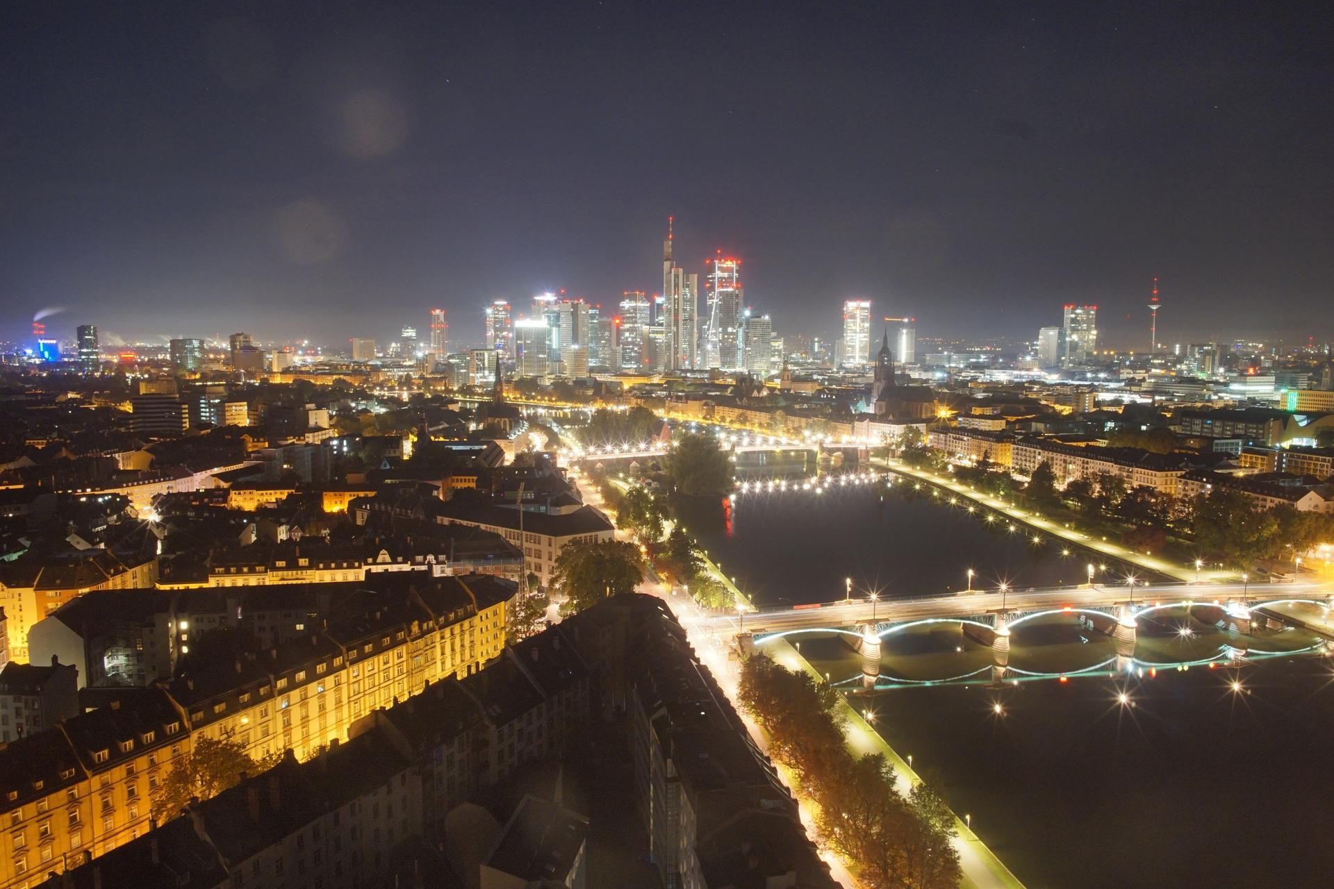 Archiv Foto Webcam Panoramablick auf die Skyline Frankfurt