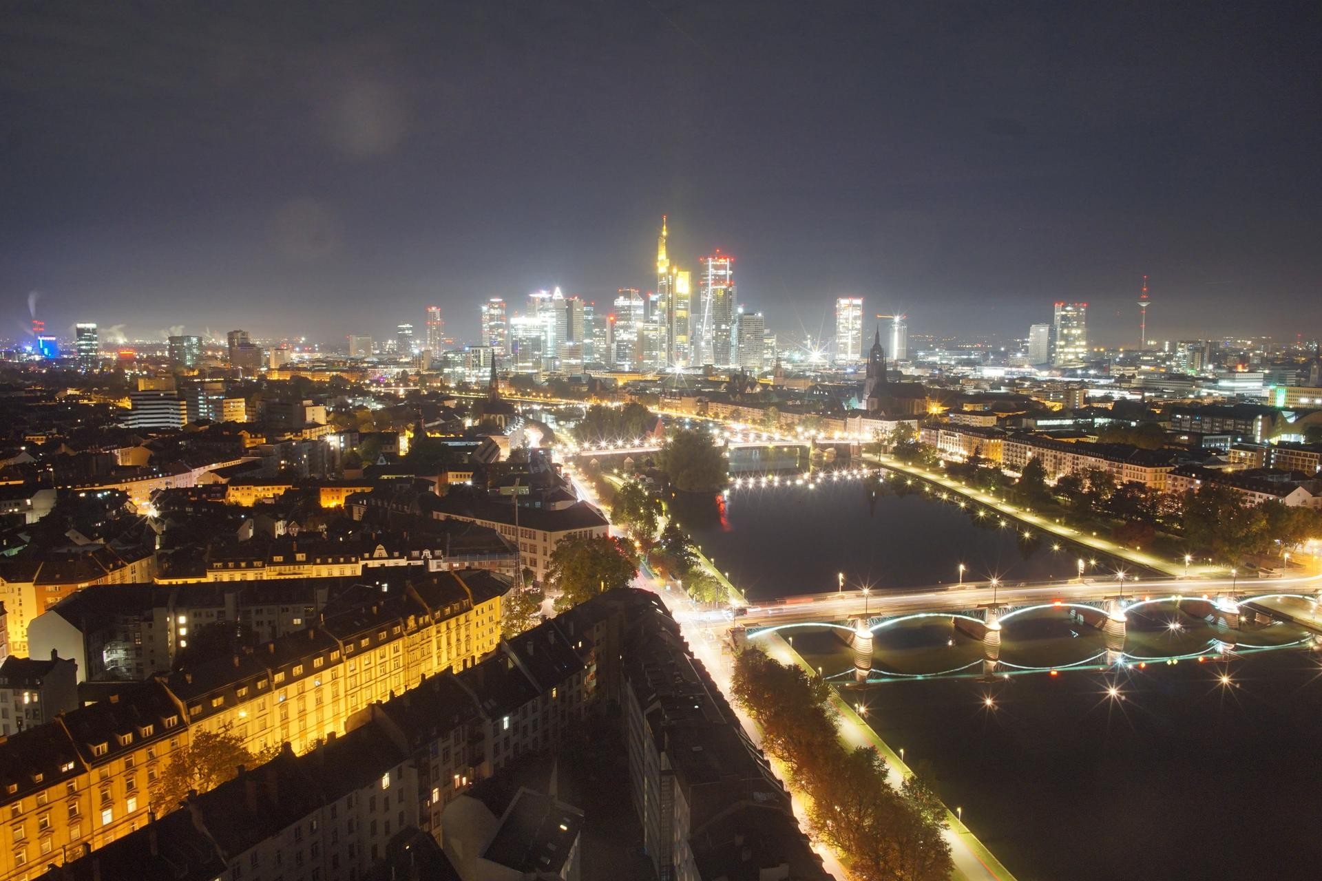 Archiv Foto Webcam Panoramablick auf die Skyline Frankfurt