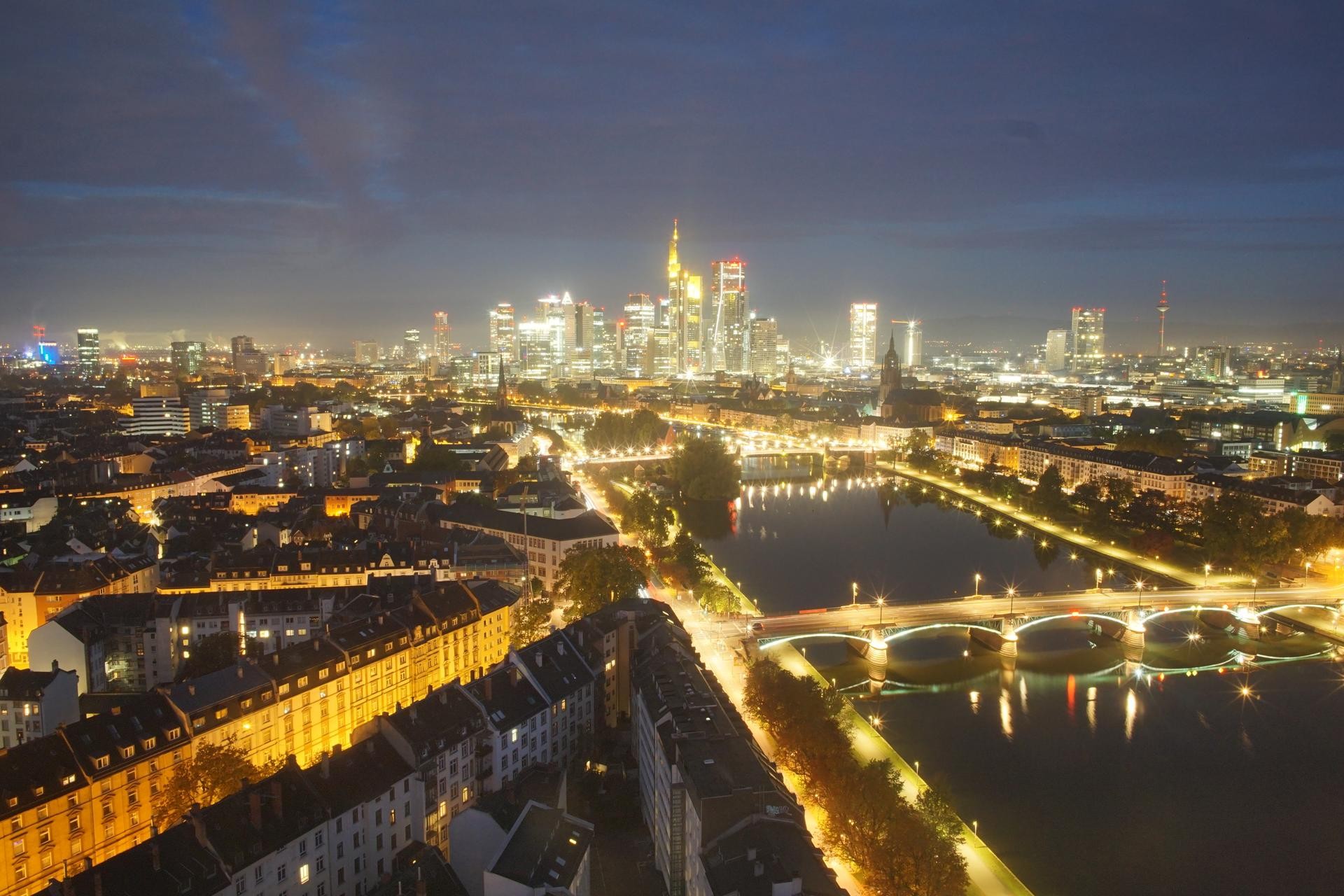 Archiv Foto Webcam Panoramablick auf die Skyline Frankfurt