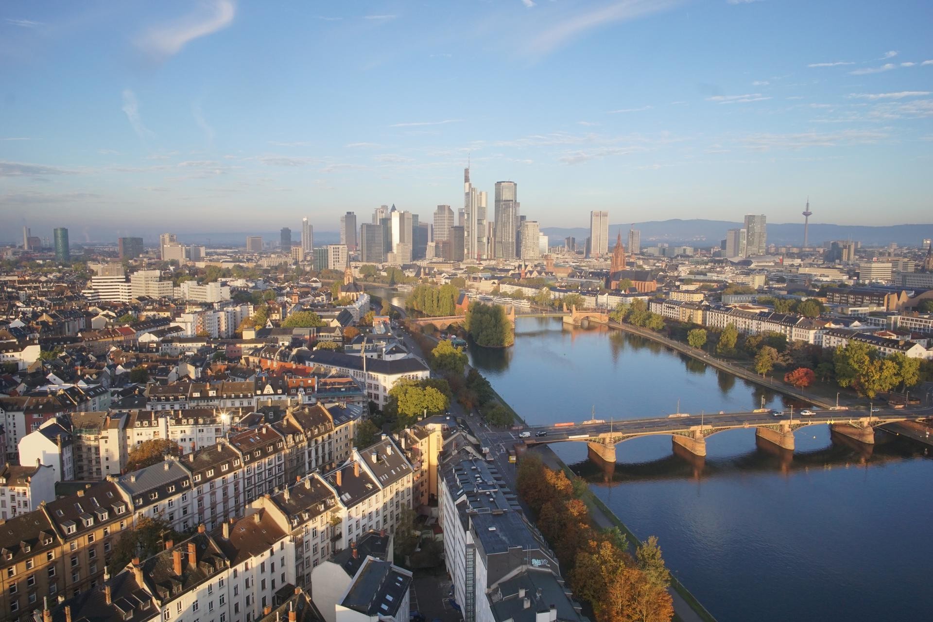 Archiv Foto Webcam Panoramablick auf die Skyline Frankfurt
