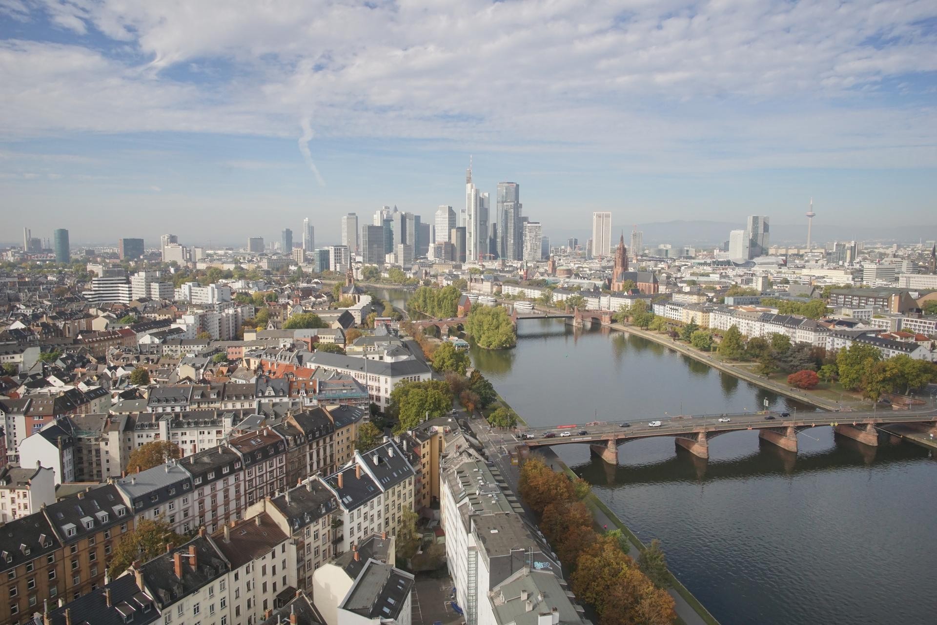 Archiv Foto Webcam Panoramablick auf die Skyline Frankfurt