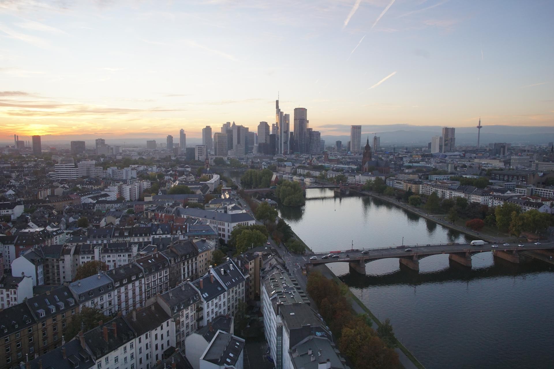 Archiv Foto Webcam Panoramablick auf die Skyline Frankfurt