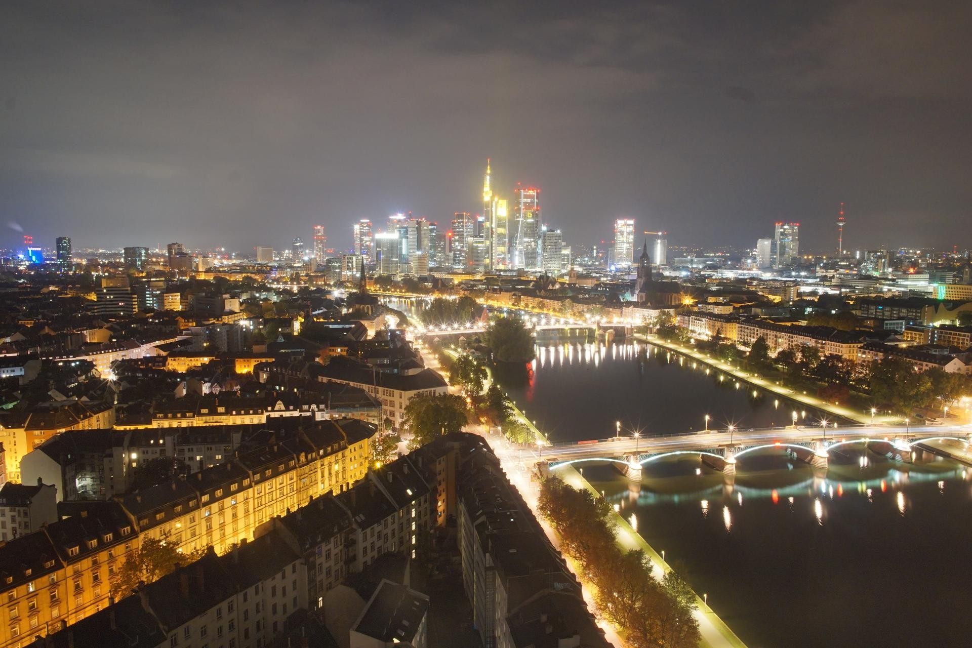 Archiv Foto Webcam Panoramablick auf die Skyline Frankfurt