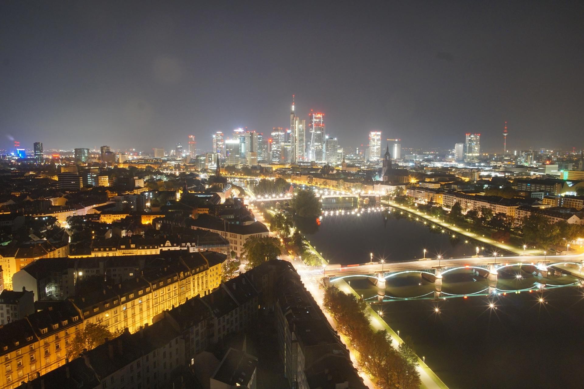 Archiv Foto Webcam Panoramablick auf die Skyline Frankfurt