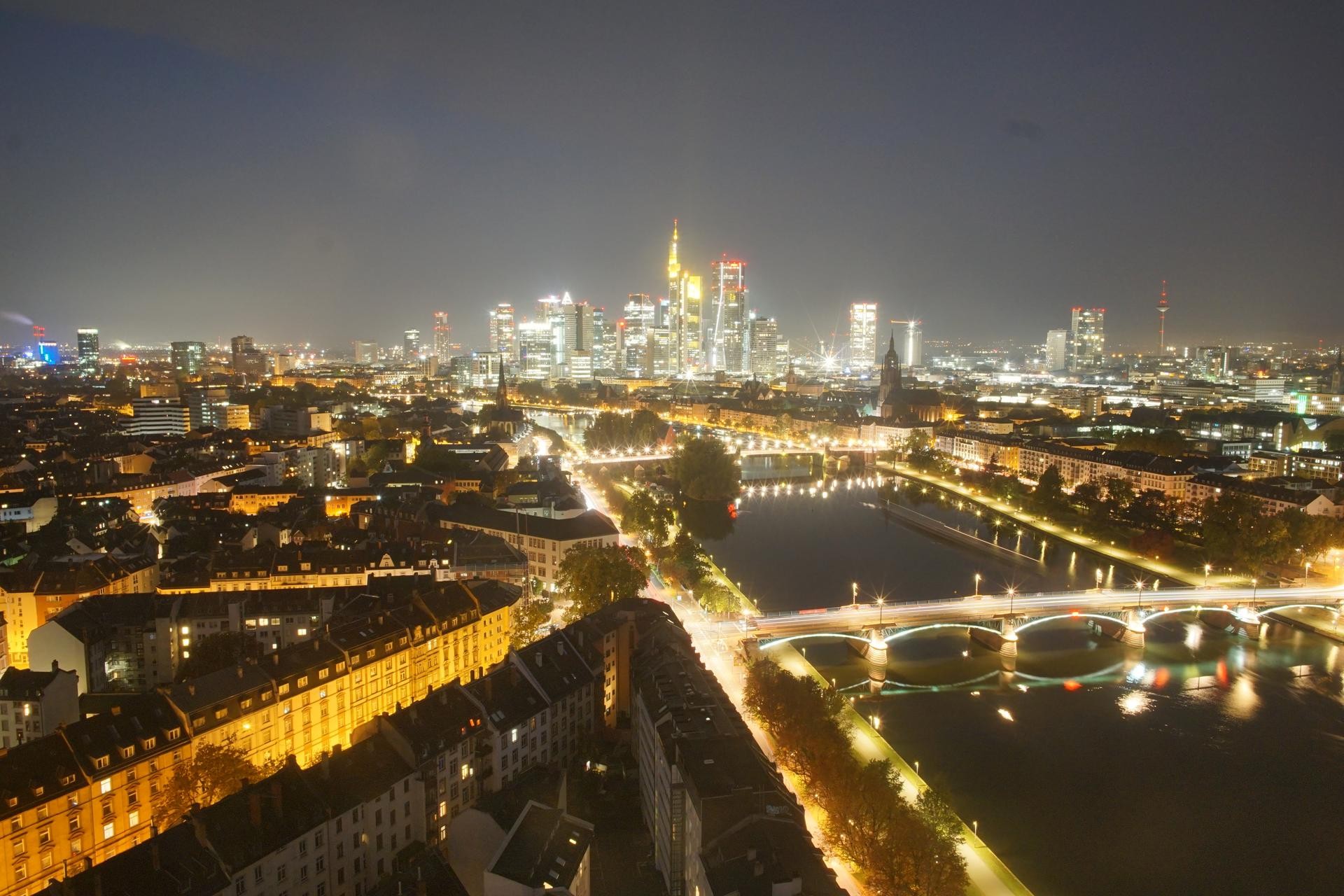 Archiv Foto Webcam Panoramablick auf die Skyline Frankfurt