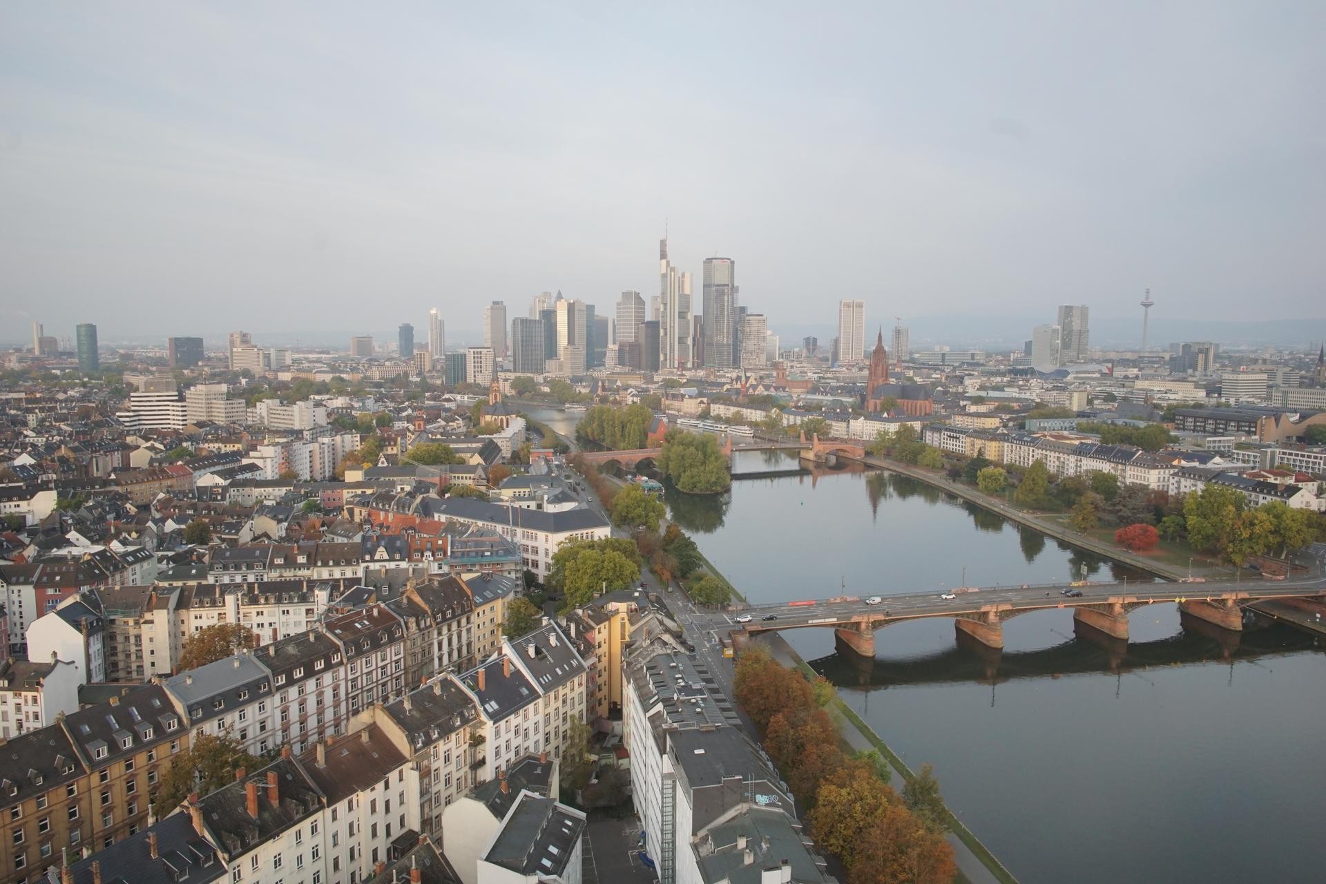Archiv Foto Webcam Panoramablick auf die Skyline Frankfurt