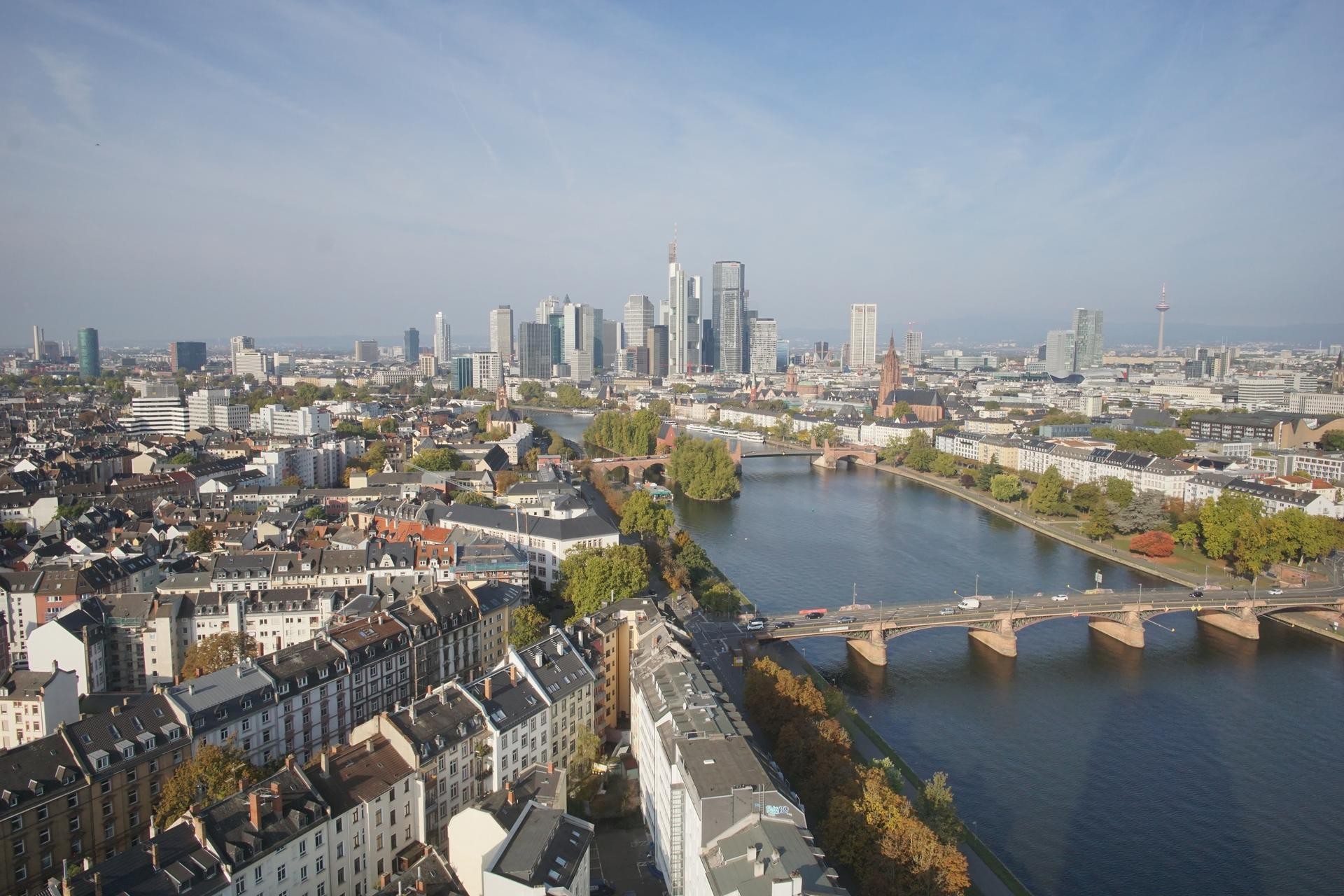 Archiv Foto Webcam Panoramablick auf die Skyline Frankfurt