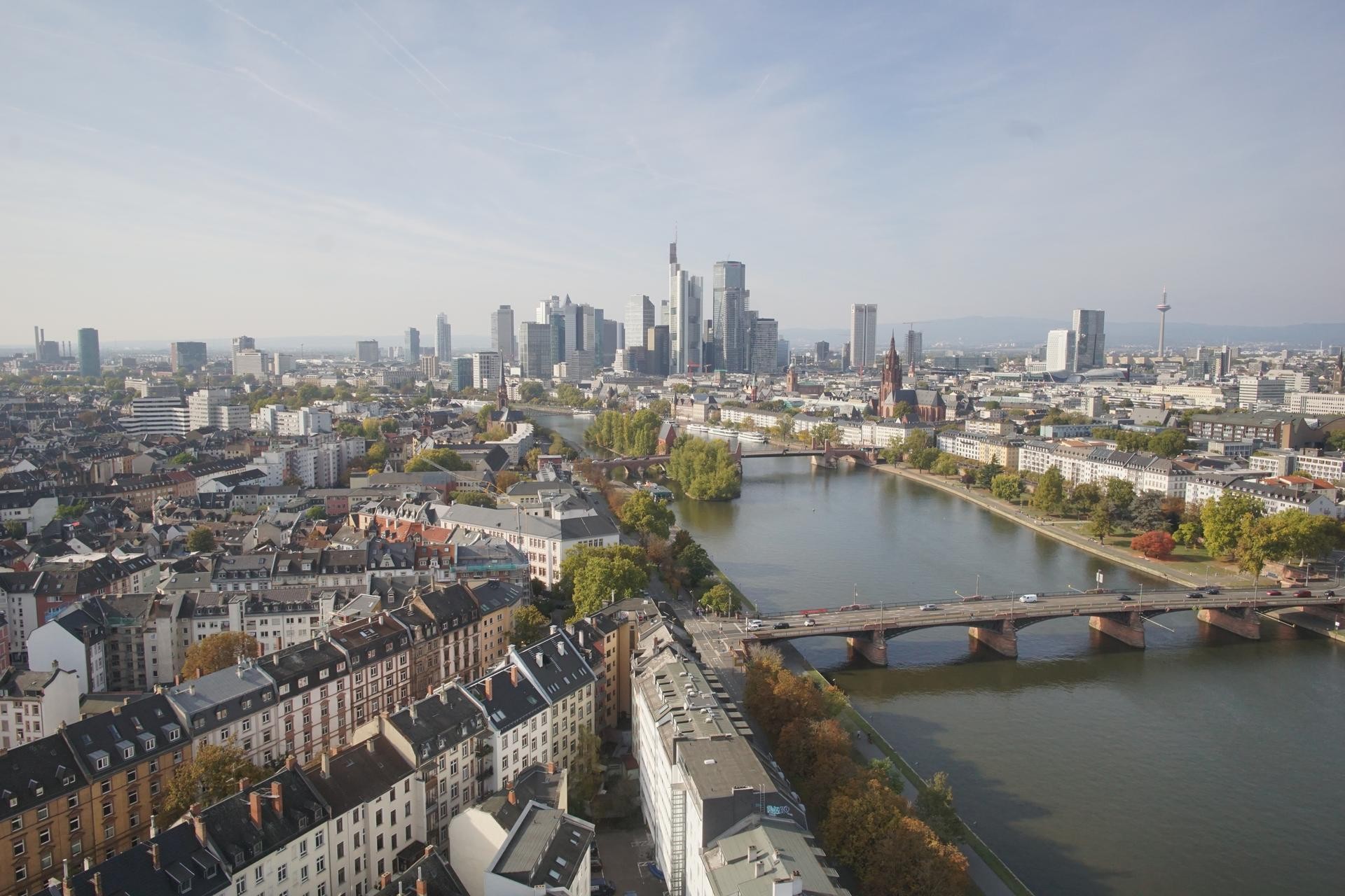 Archiv Foto Webcam Panoramablick auf die Skyline Frankfurt