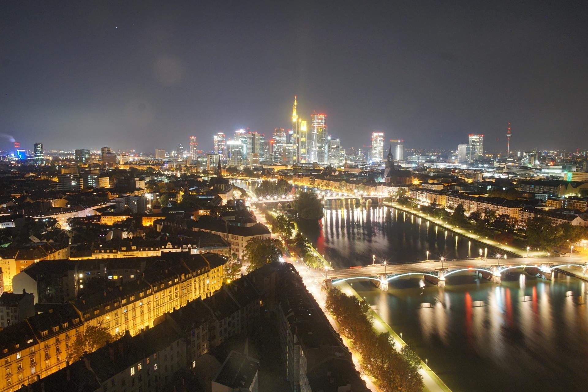 Archiv Foto Webcam Panoramablick auf die Skyline Frankfurt