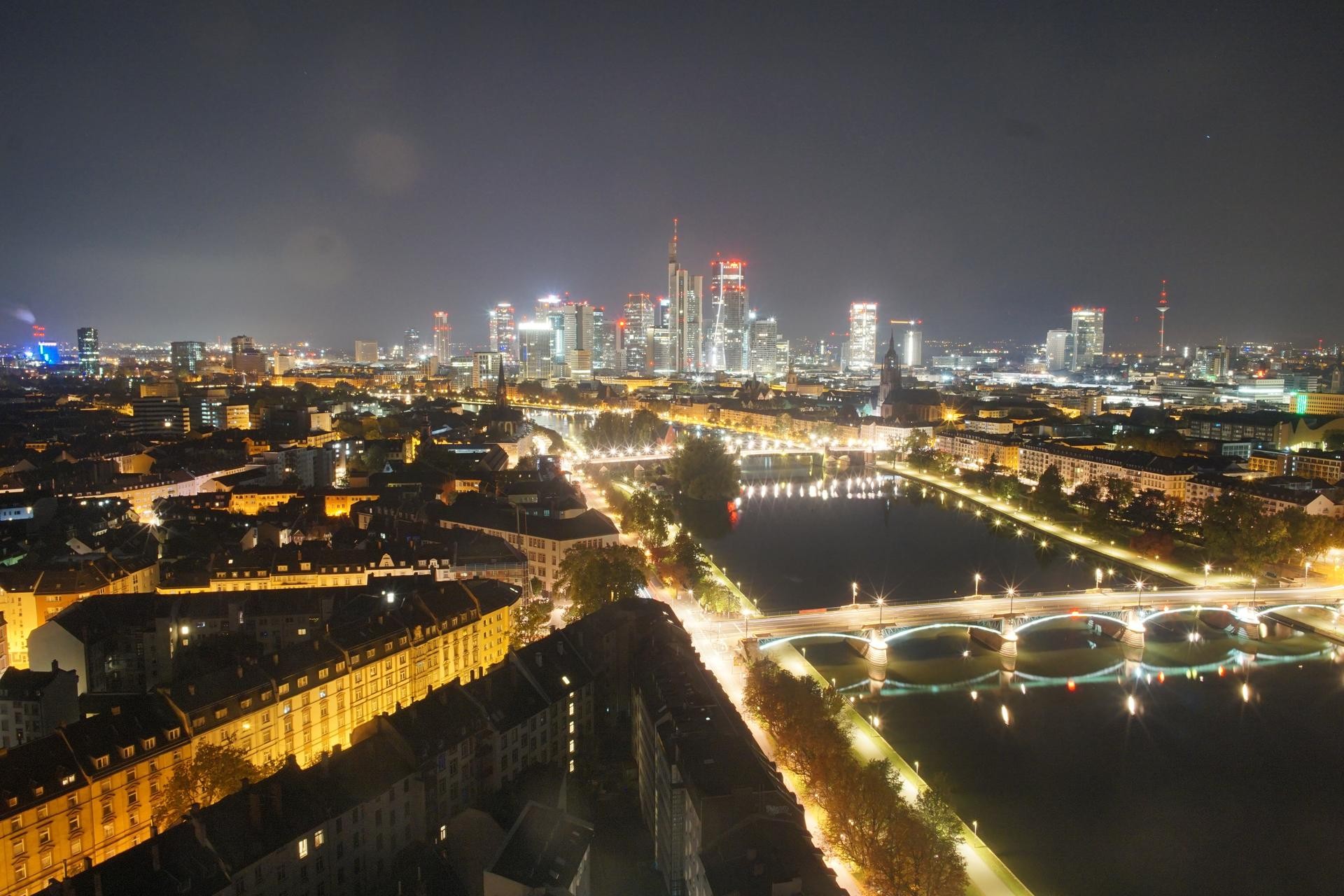 Archiv Foto Webcam Panoramablick auf die Skyline Frankfurt