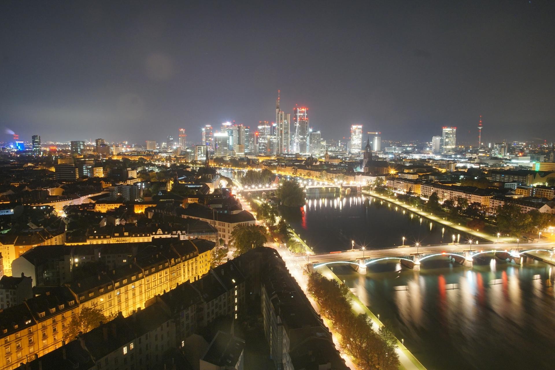 Archiv Foto Webcam Panoramablick auf die Skyline Frankfurt