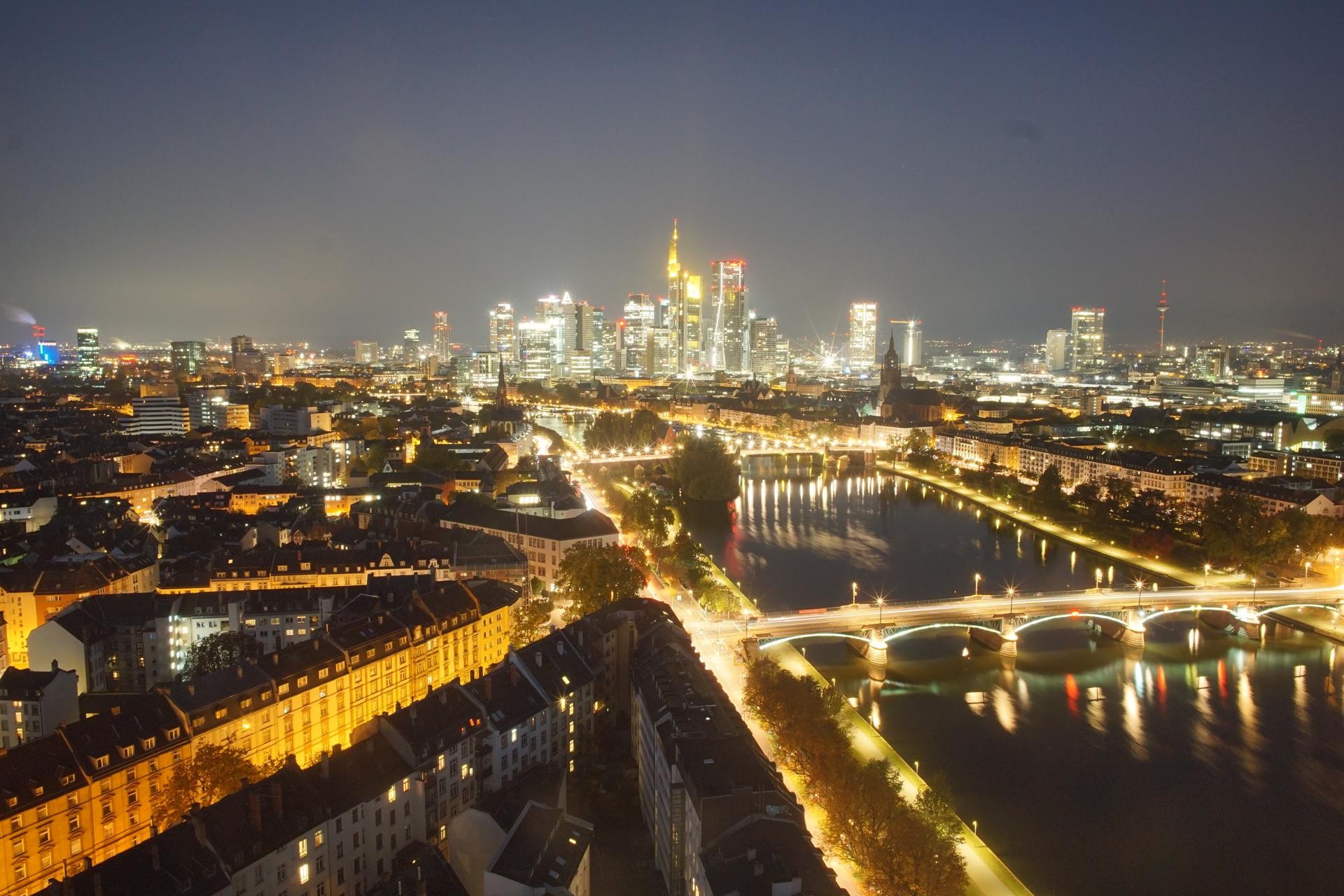 Archiv Foto Webcam Panoramablick auf die Skyline Frankfurt