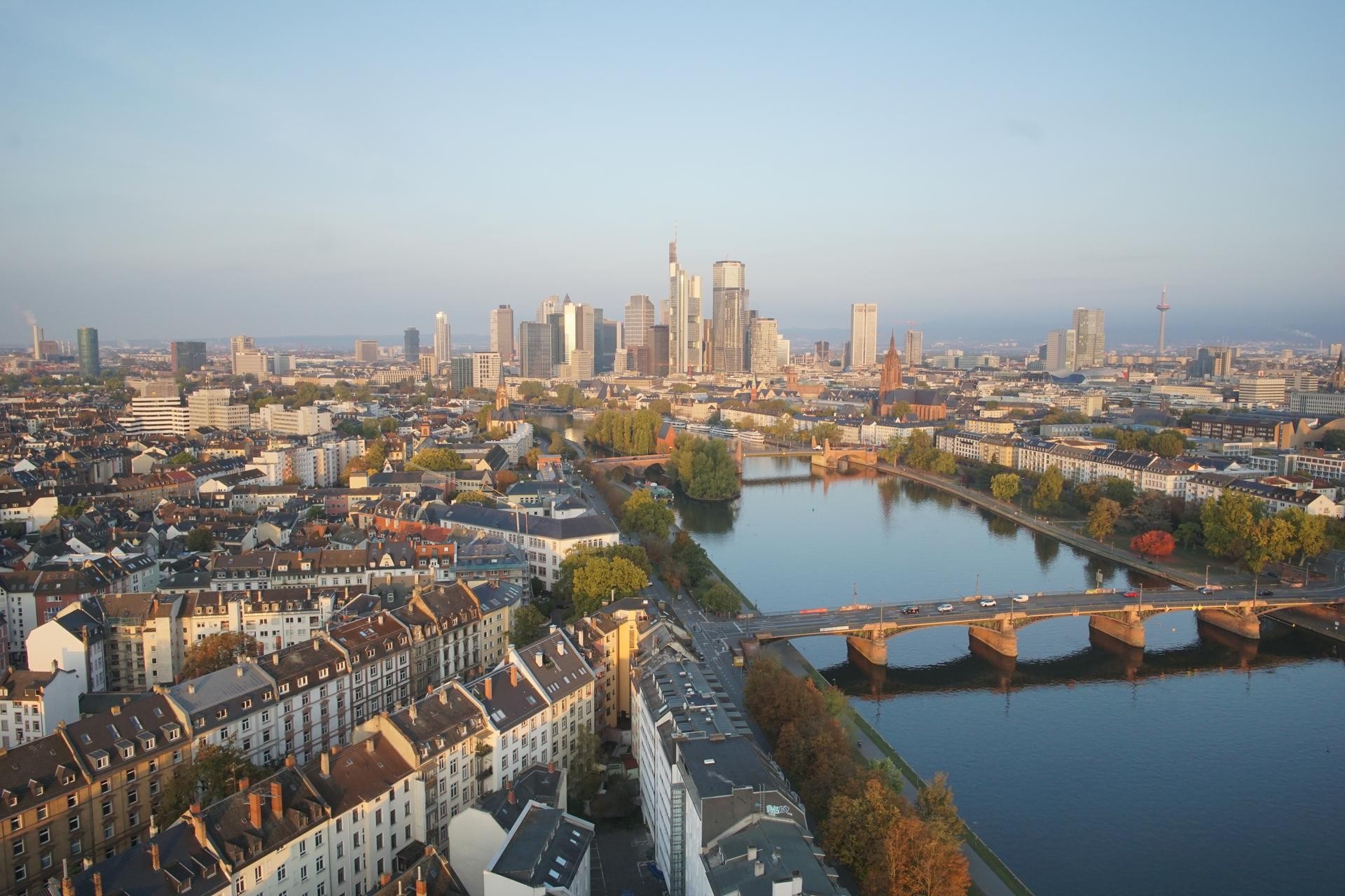 Archiv Foto Webcam Panoramablick auf die Skyline Frankfurt