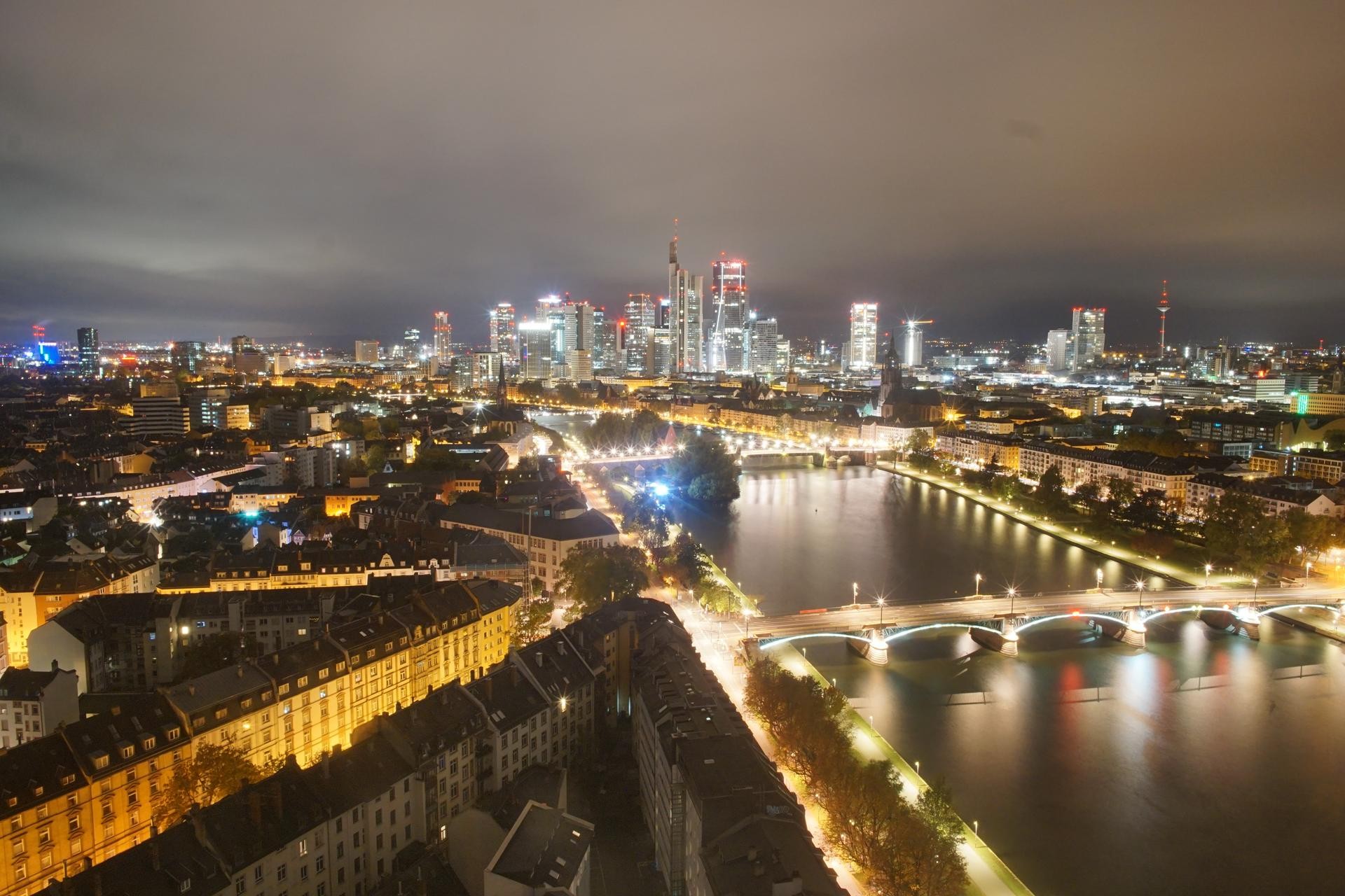 Archiv Foto Webcam Panoramablick auf die Skyline Frankfurt