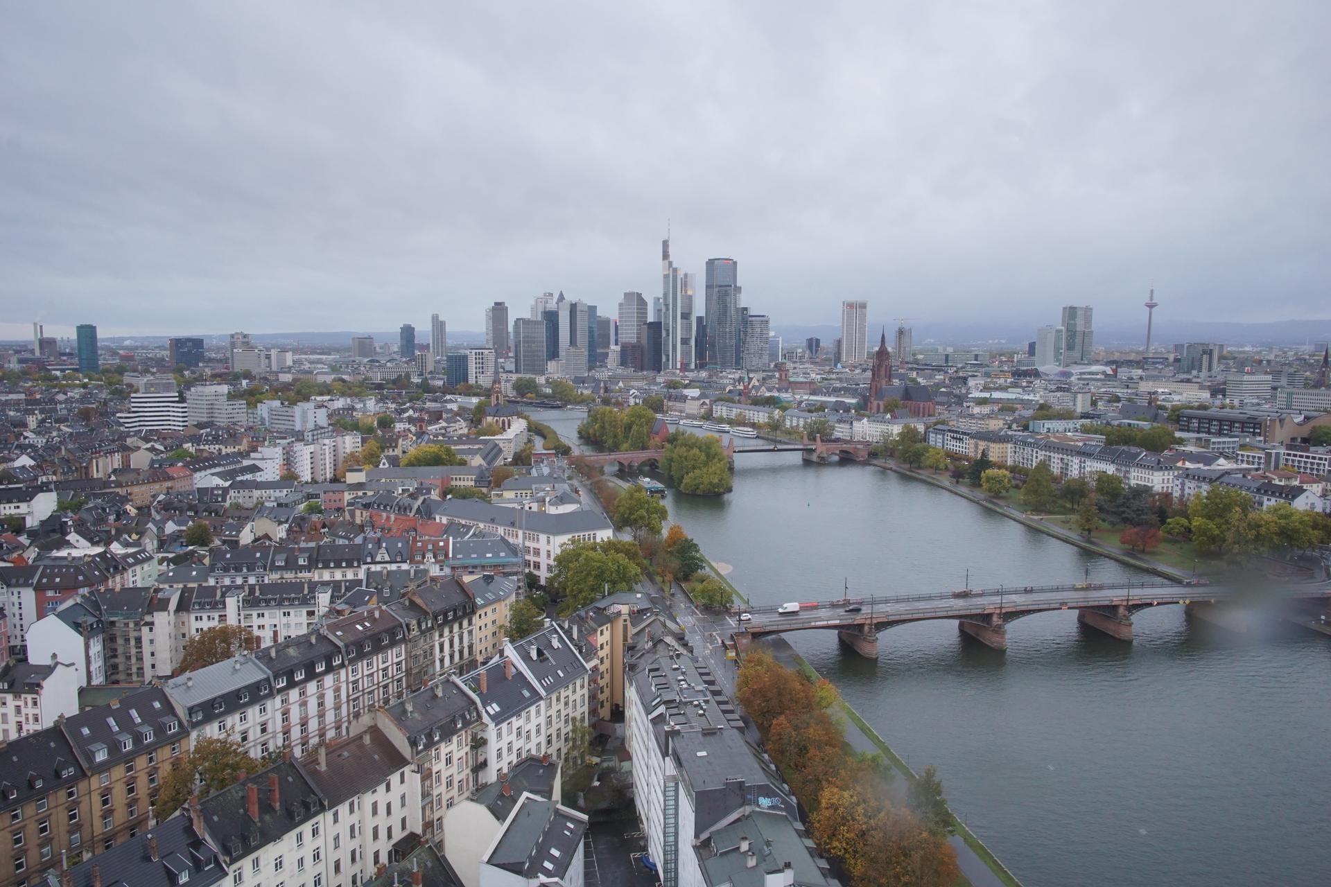 Archiv Foto Webcam Panoramablick auf die Skyline Frankfurt