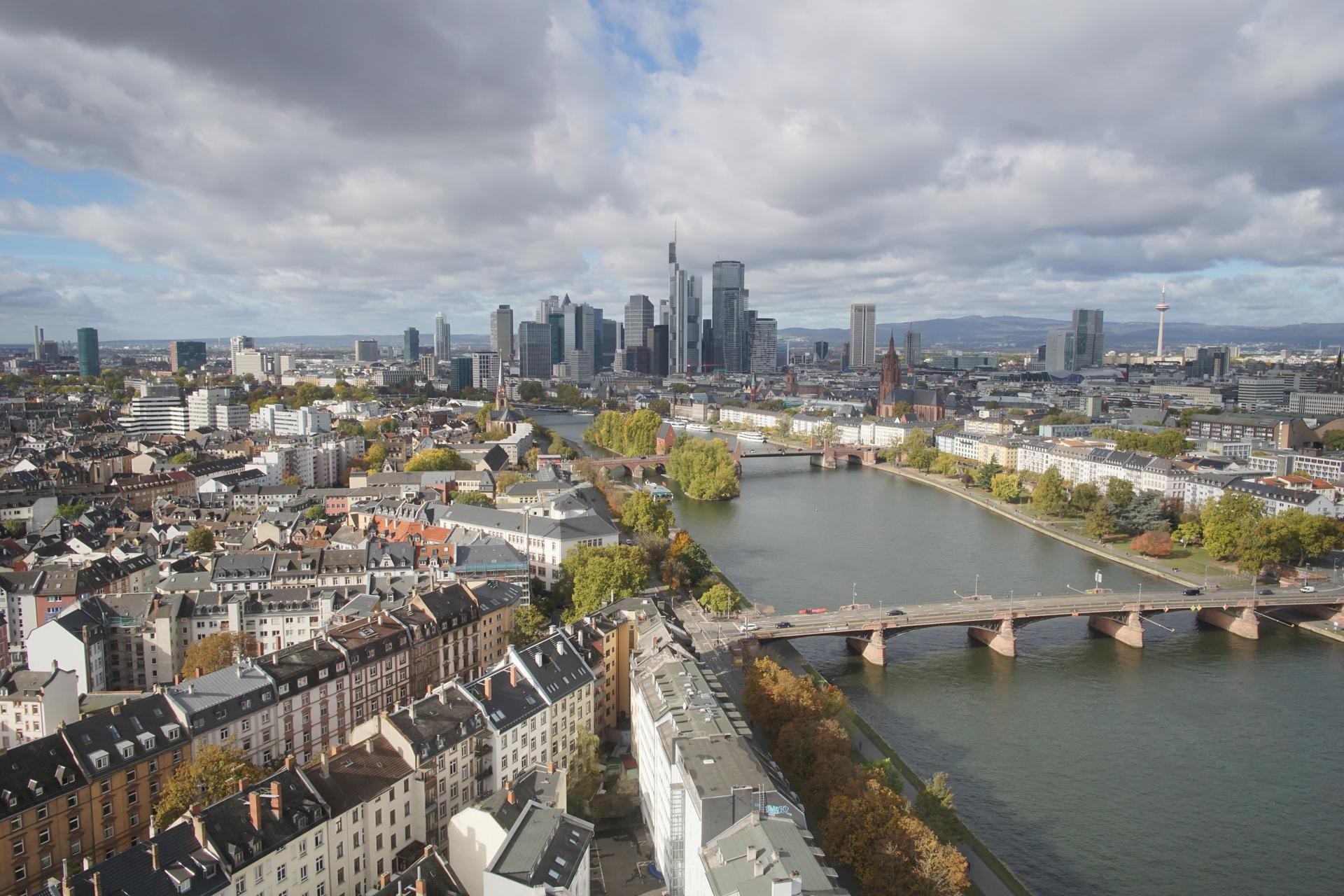 Archiv Foto Webcam Panoramablick auf die Skyline Frankfurt
