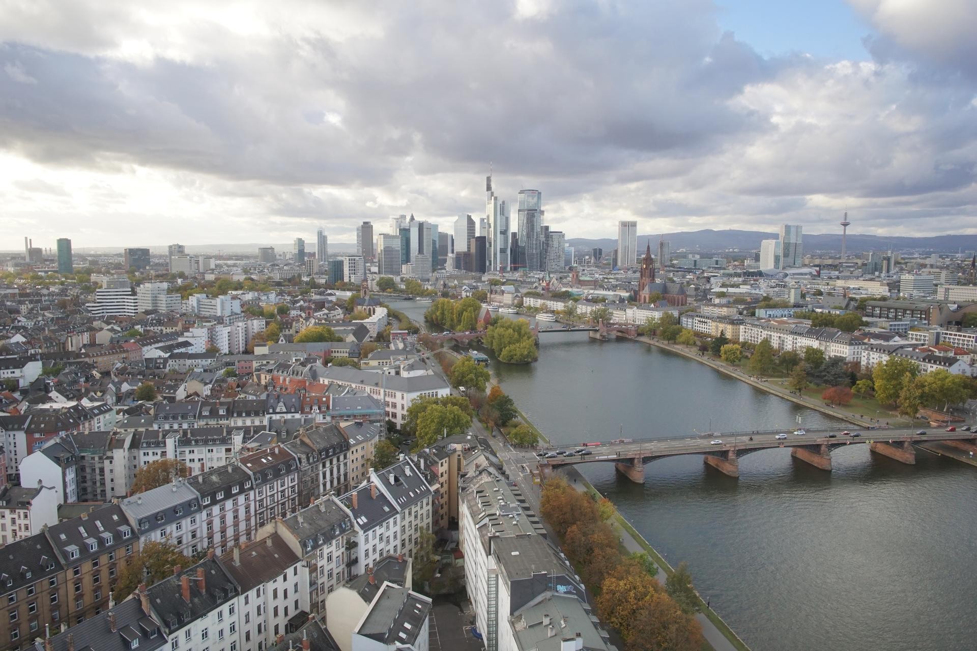Archiv Foto Webcam Panoramablick auf die Skyline Frankfurt