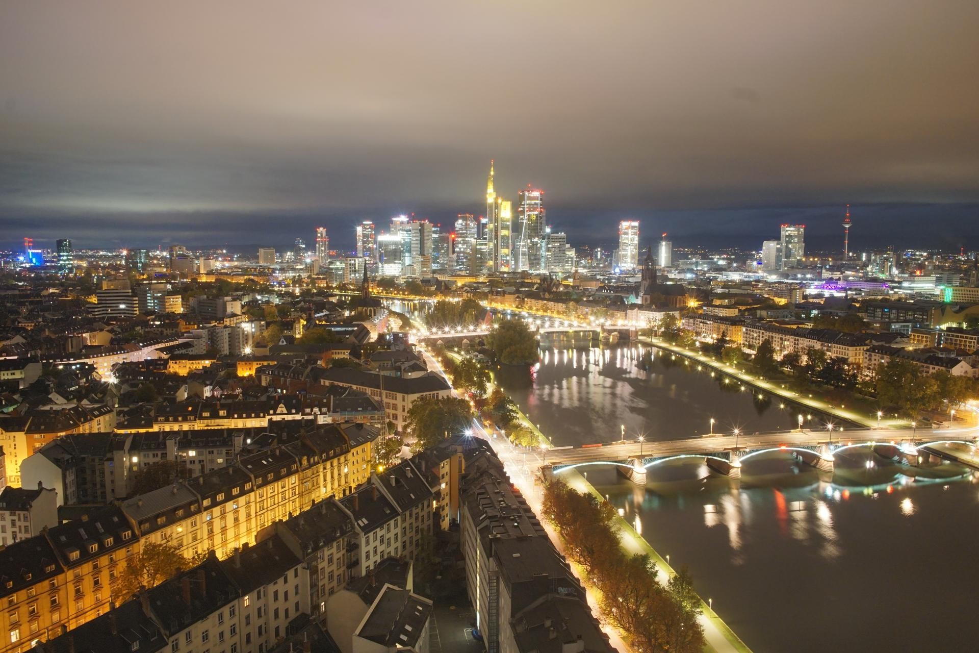 Archiv Foto Webcam Panoramablick auf die Skyline Frankfurt