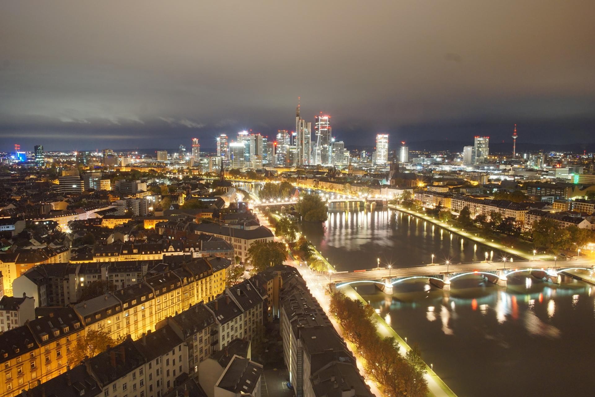 Archiv Foto Webcam Panoramablick auf die Skyline Frankfurt