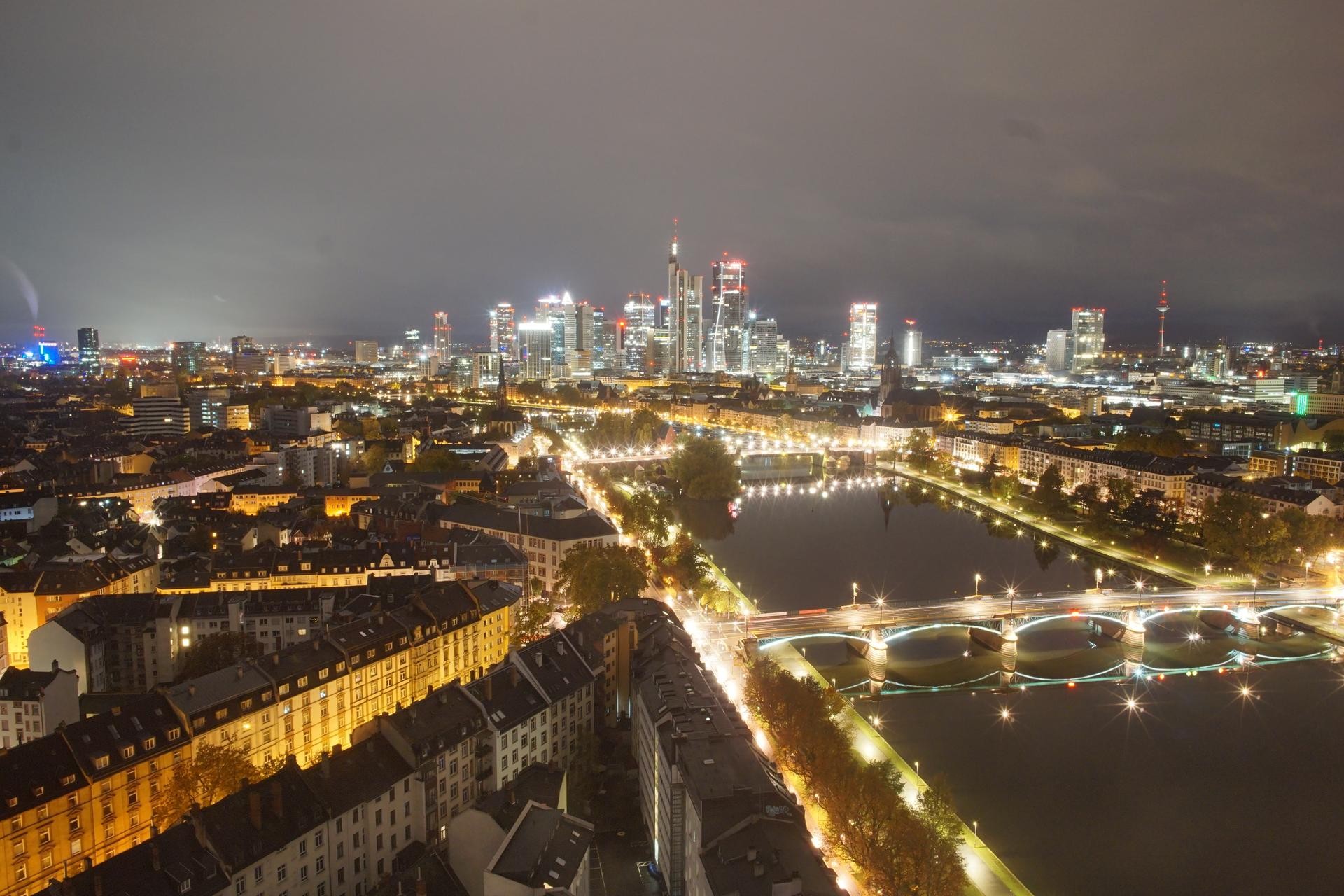 Archiv Foto Webcam Panoramablick auf die Skyline Frankfurt
