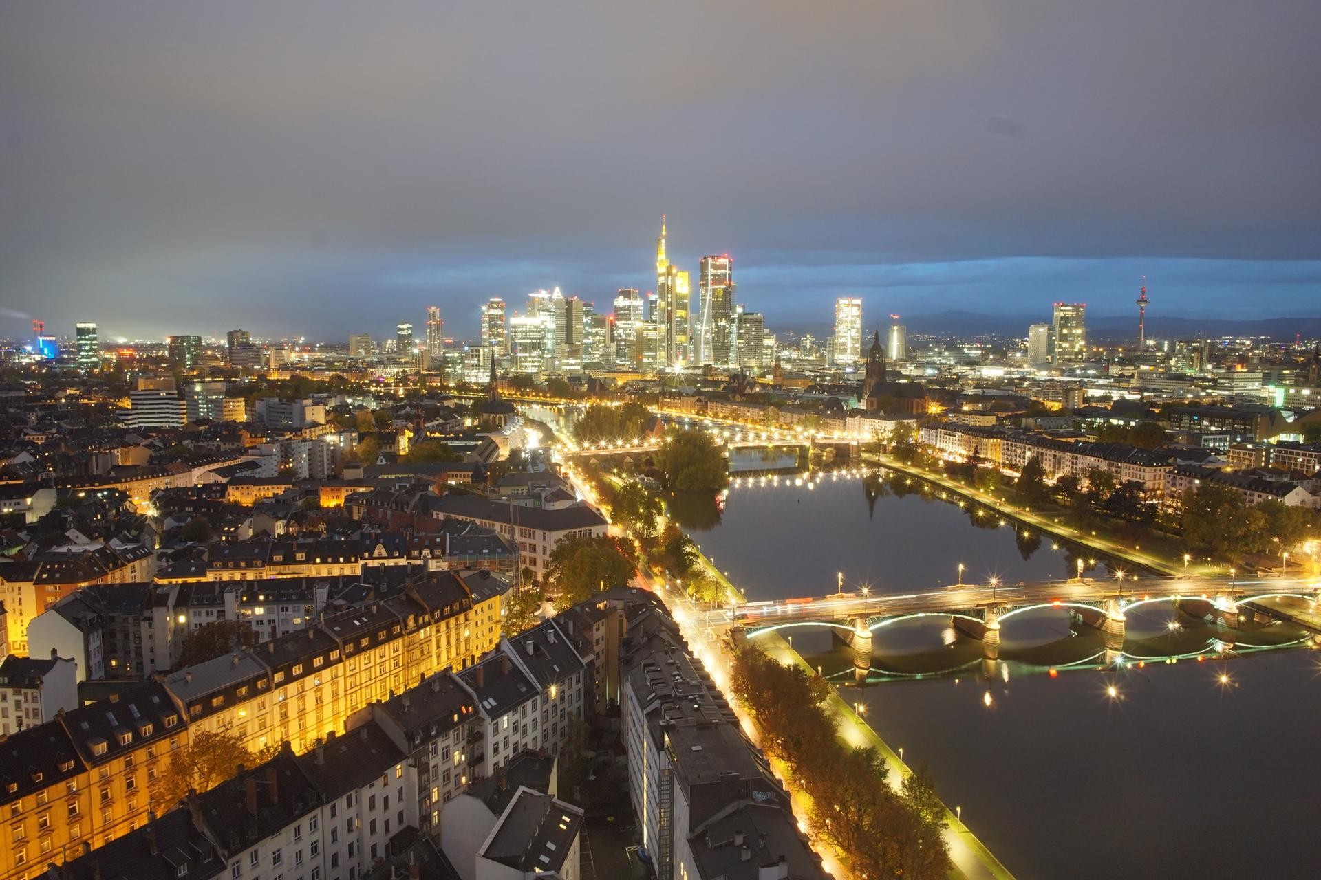 Archiv Foto Webcam Panoramablick auf die Skyline Frankfurt